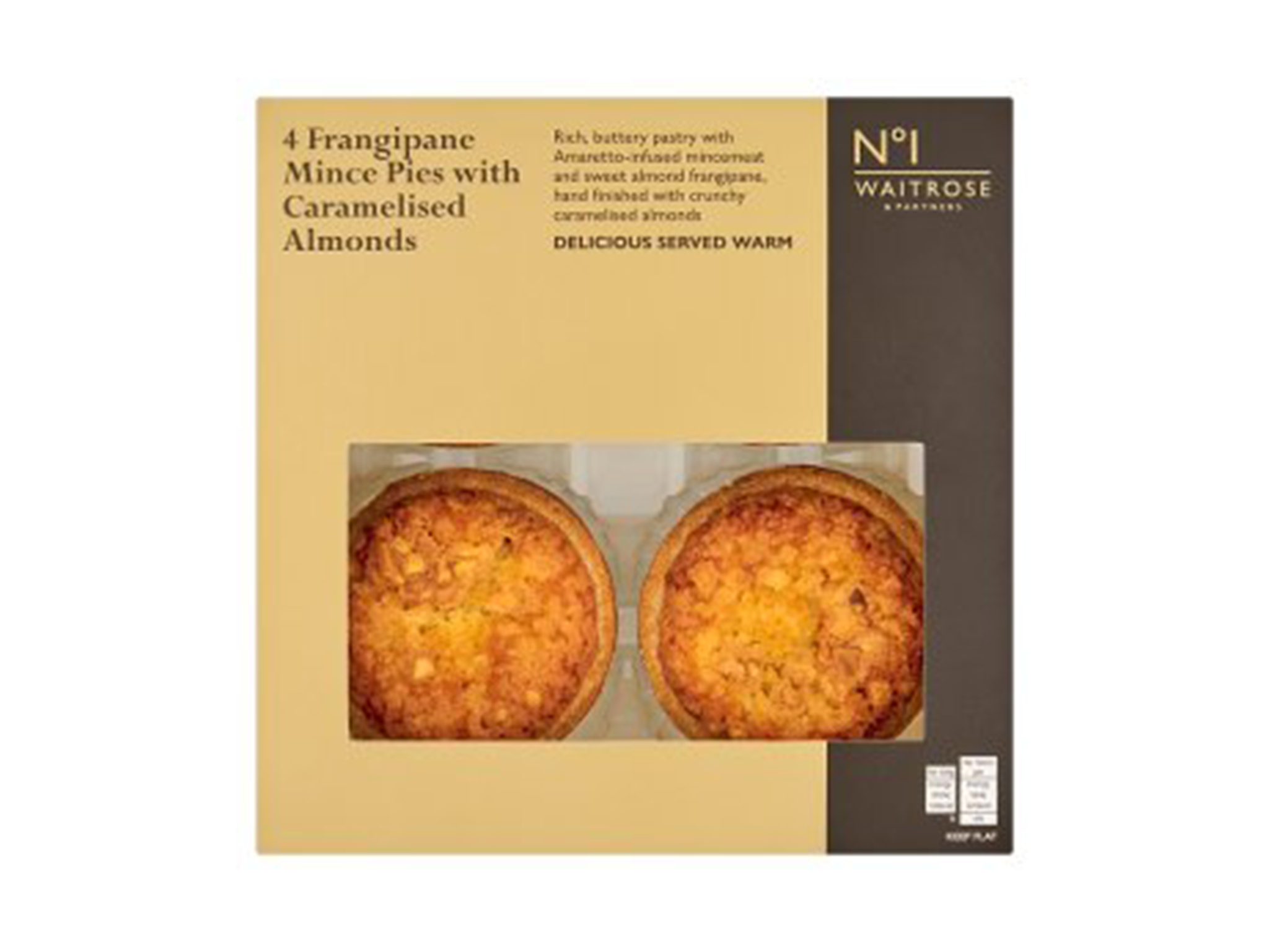 Best mince pies IndyBest review Waitrose No1 frangipane mince pies with caramelised almonds