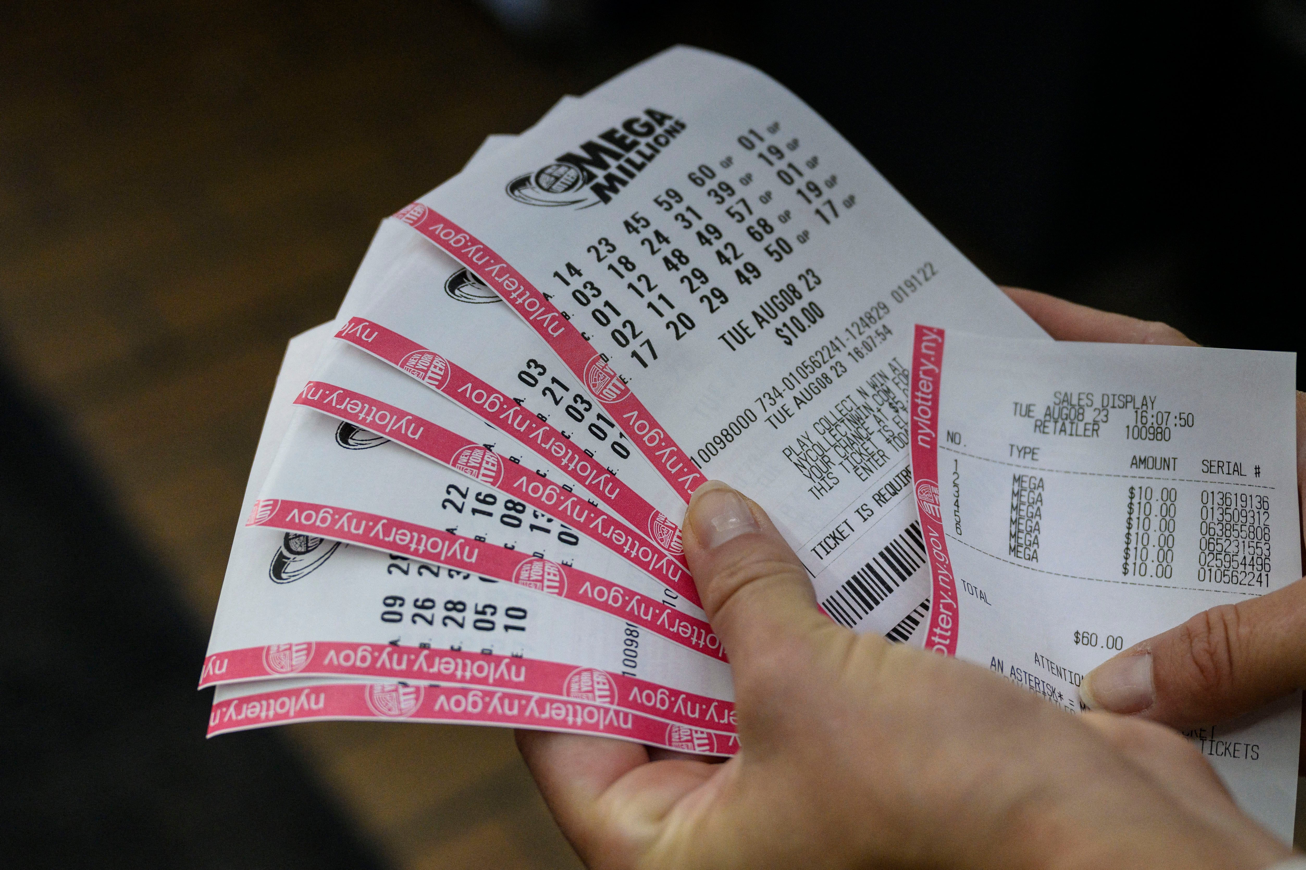 The Mega Millions jackpot has hit $579 million, the tenth-highest prize in the lottery’s history