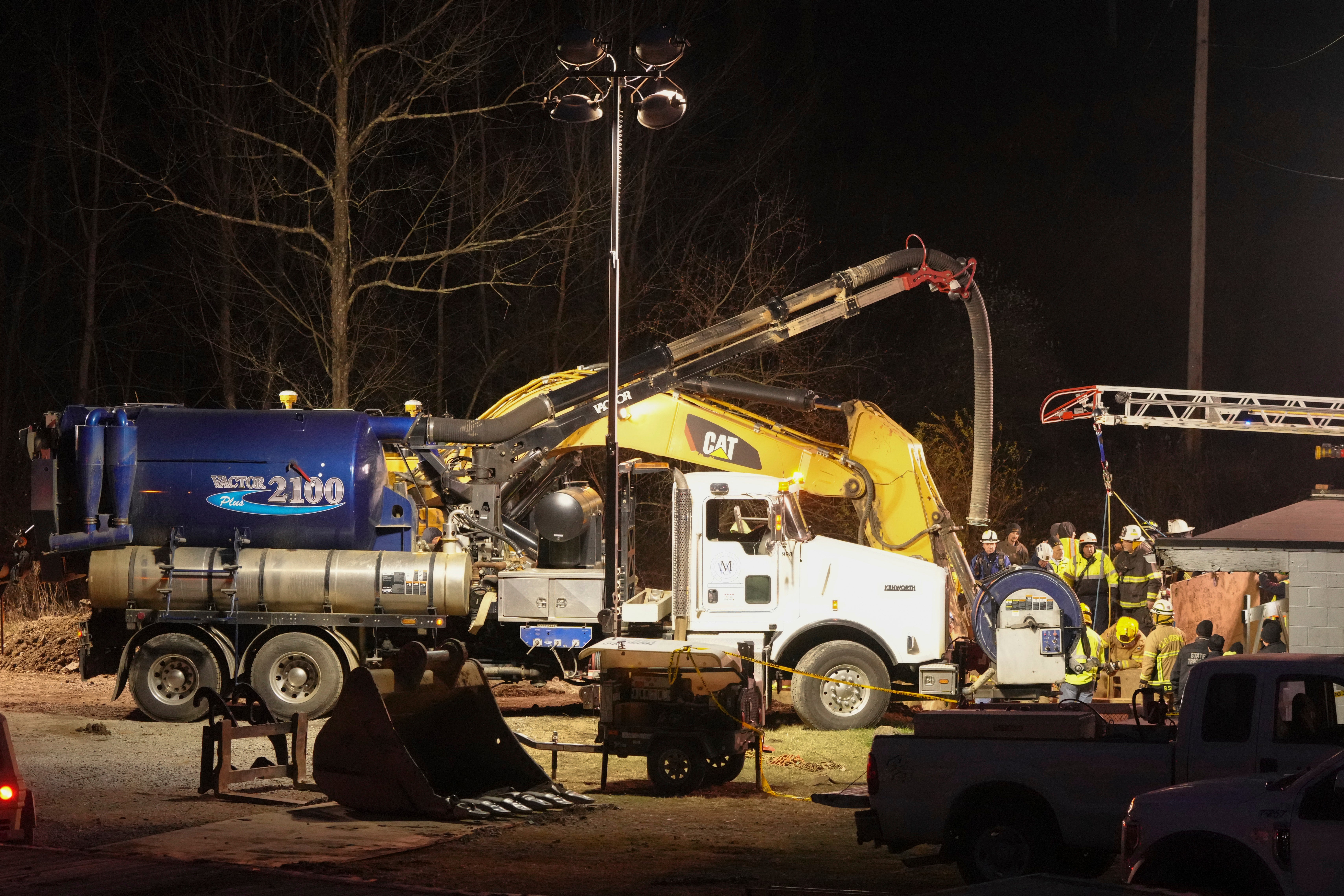 Rescue crews search for Pollard the night she vanished. Officials have declared a state of emergency to ensure equipment is available for the effort