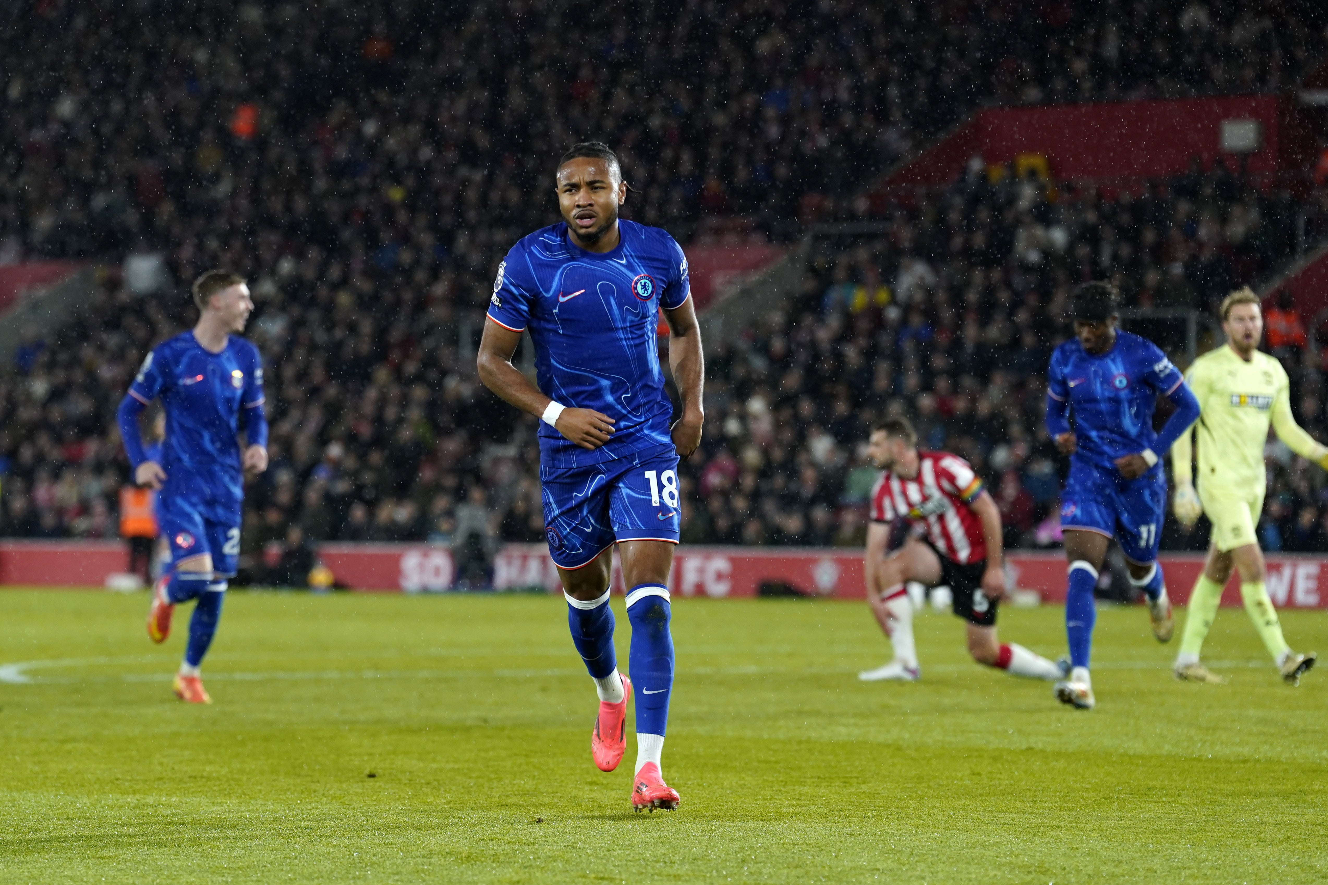 Christopher Nkunku capitalised on a Southampton mistake (Andrew Matthews/PA)