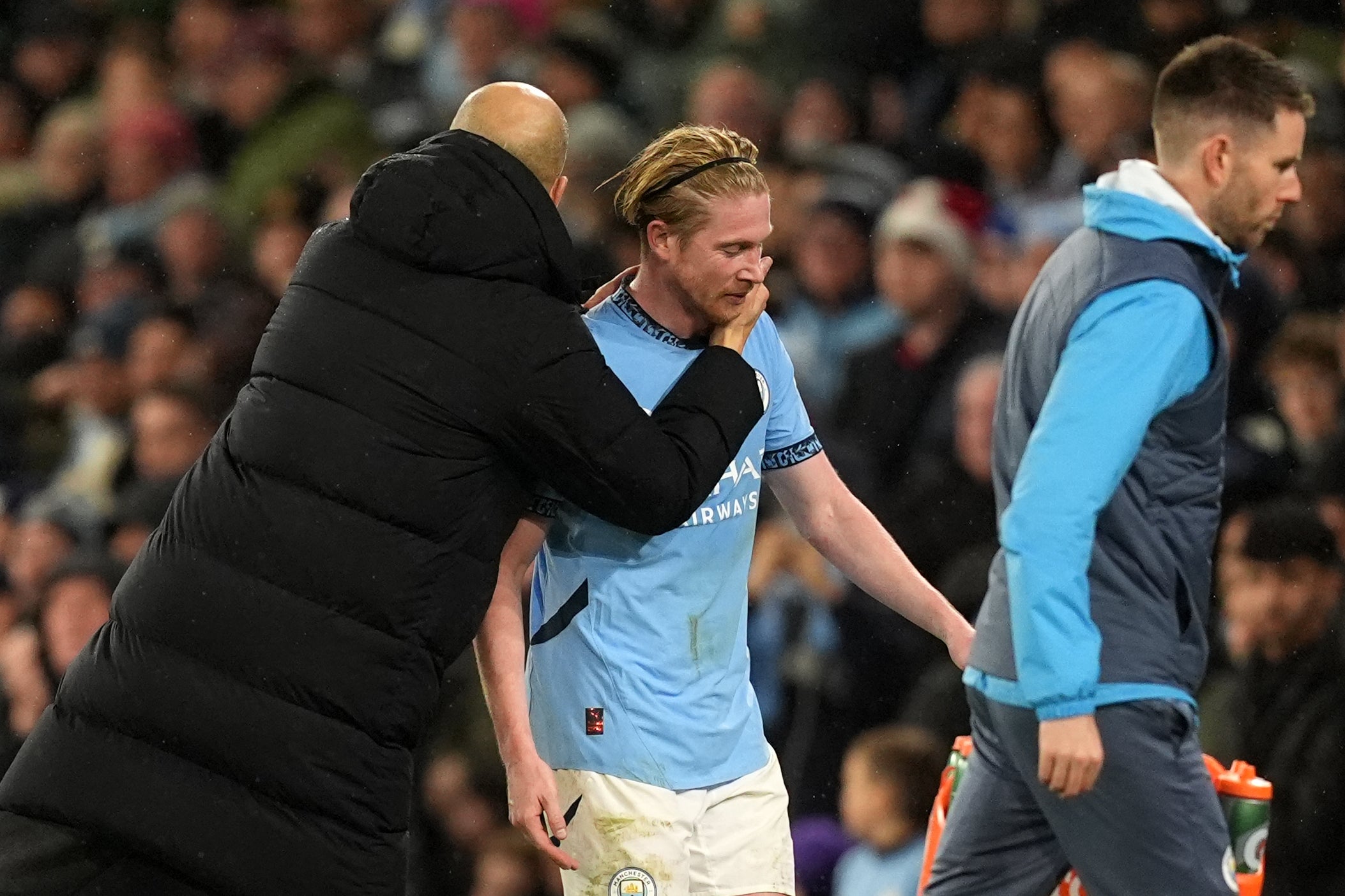 Manchester City manager Pep Guardiola hailed Kevin De Bruyne after the Leicester win