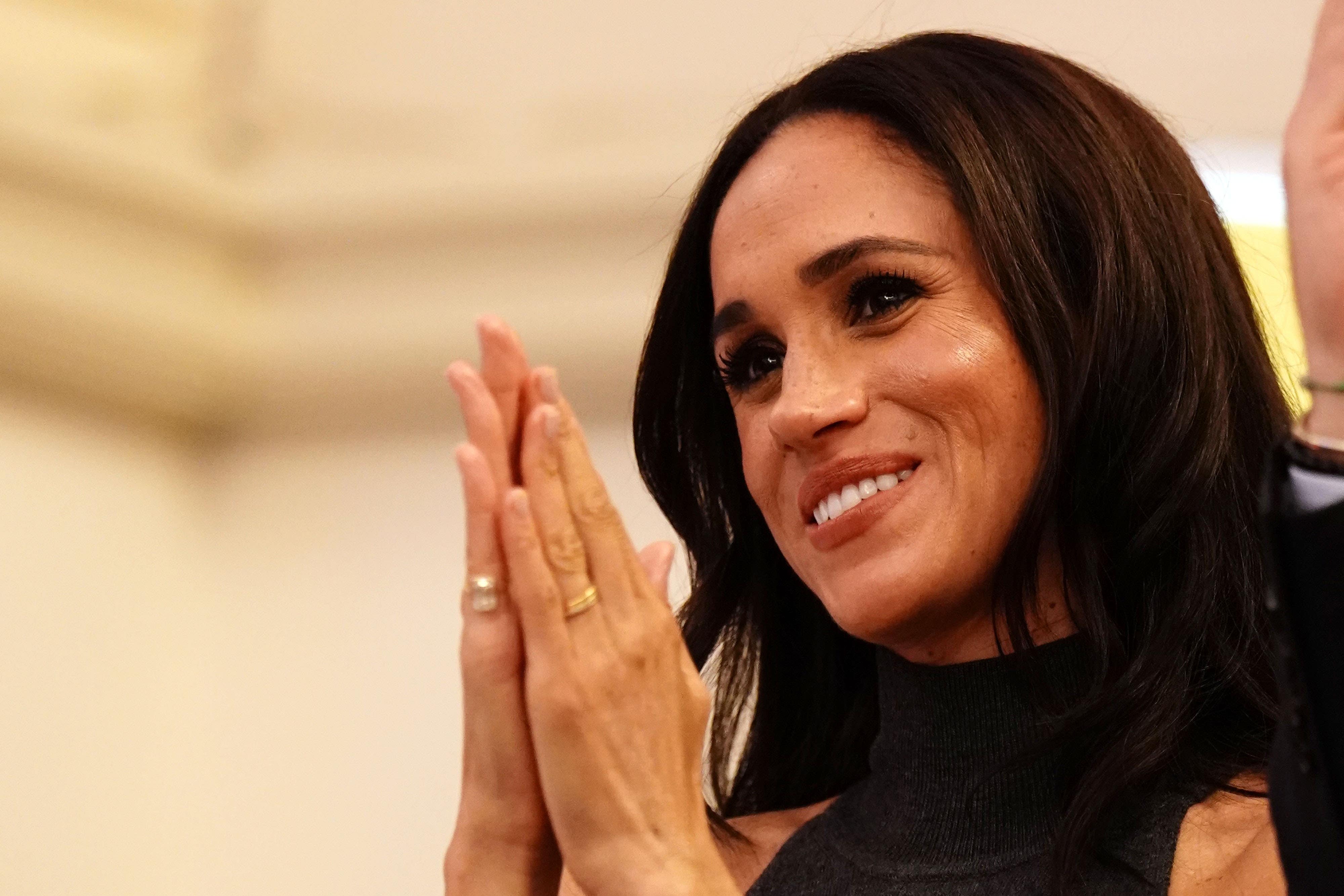 The Duchess of Sussex shared a Christmas message with guests at a UK charity’s carol concert (Jordan Pettitt/PA)