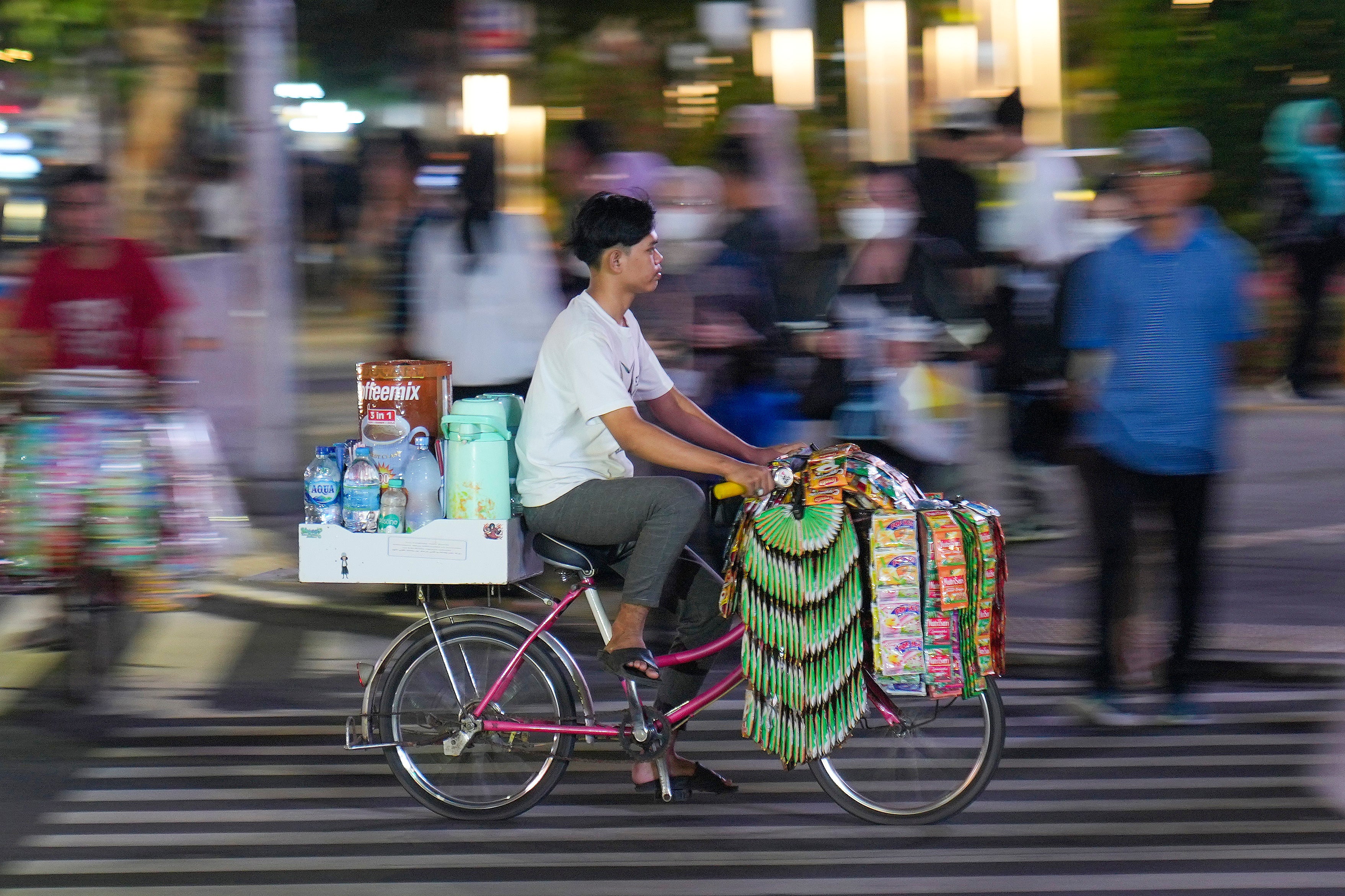 Indonesia Bicycle Coffee Sellers Photo Gallery