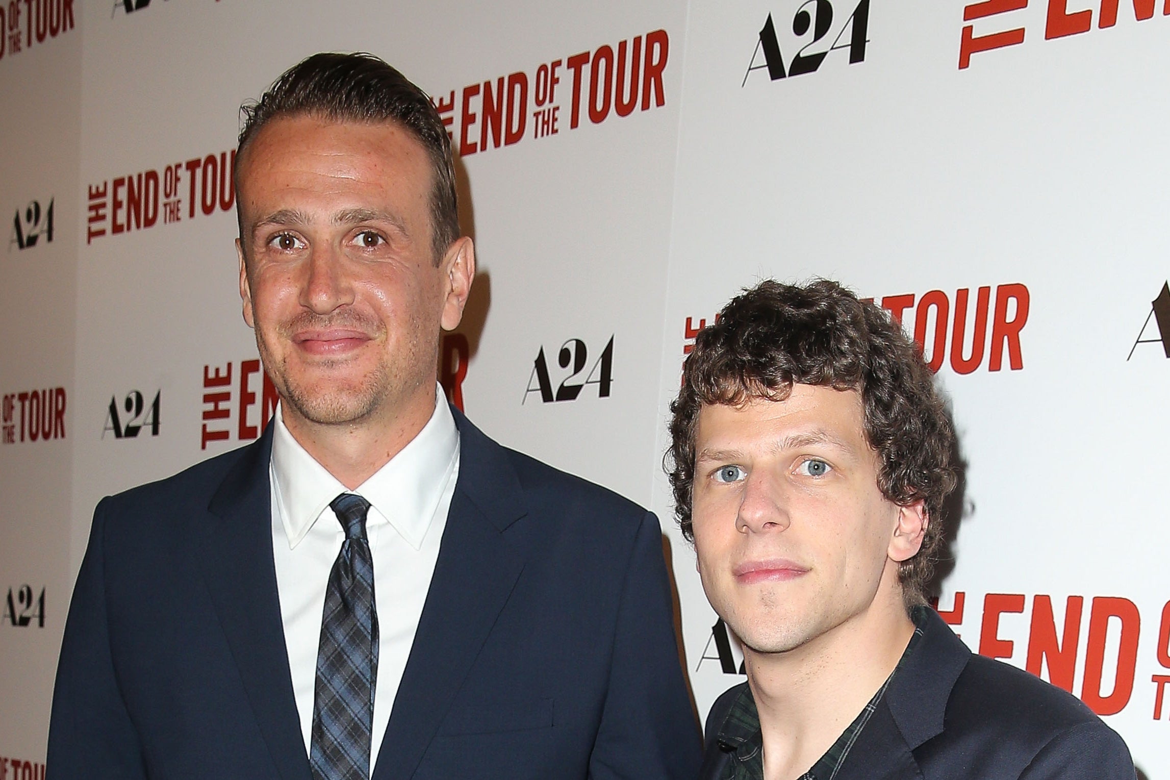 Jason Segel and Jesse Eisenberg promoting ‘The End of the Tour’