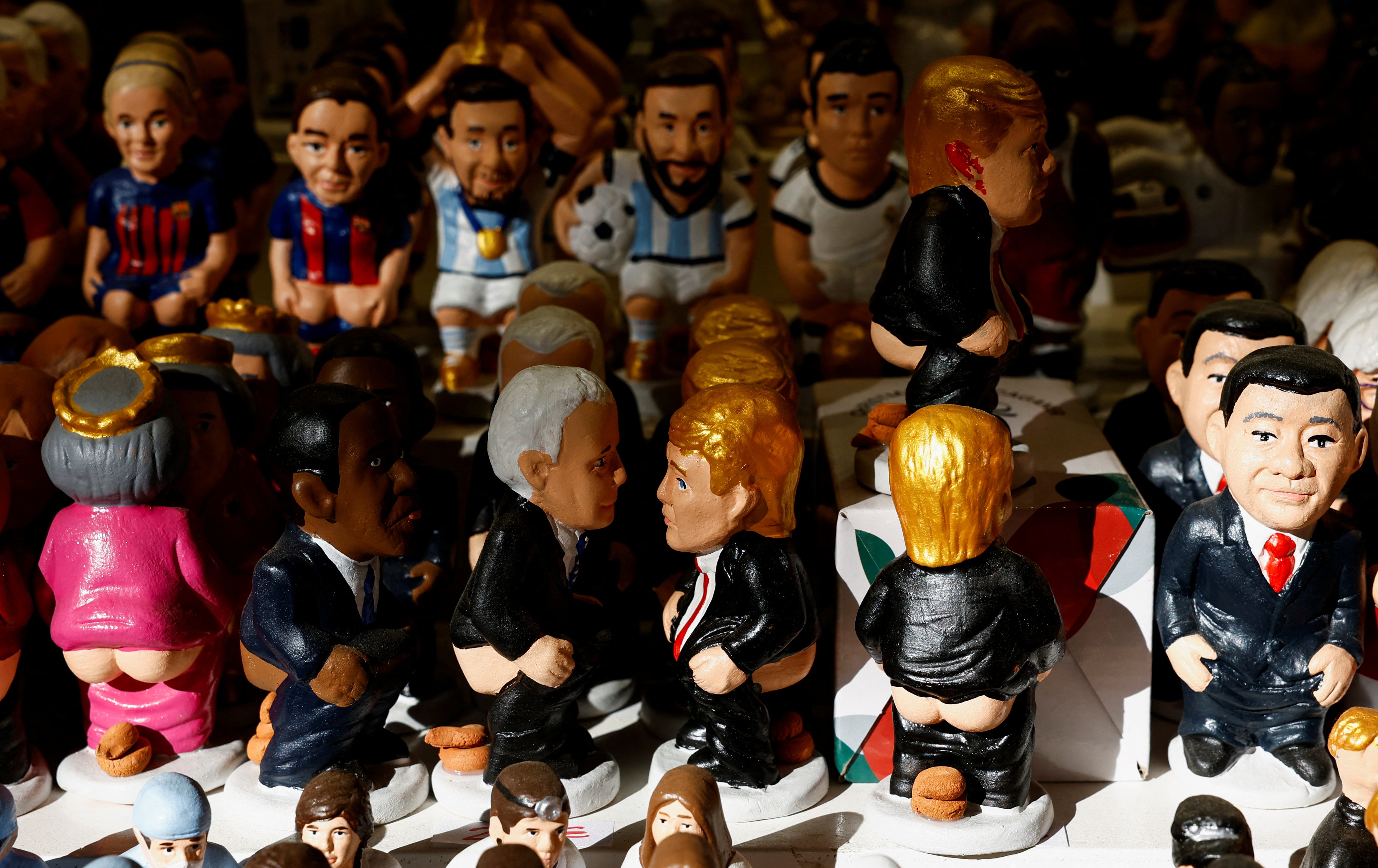 Catalan traditional figurines 'caganers’ (poopers), which symbolise defecation and fertilisation of the earth and are believed to bring prosperity and luck for the coming year