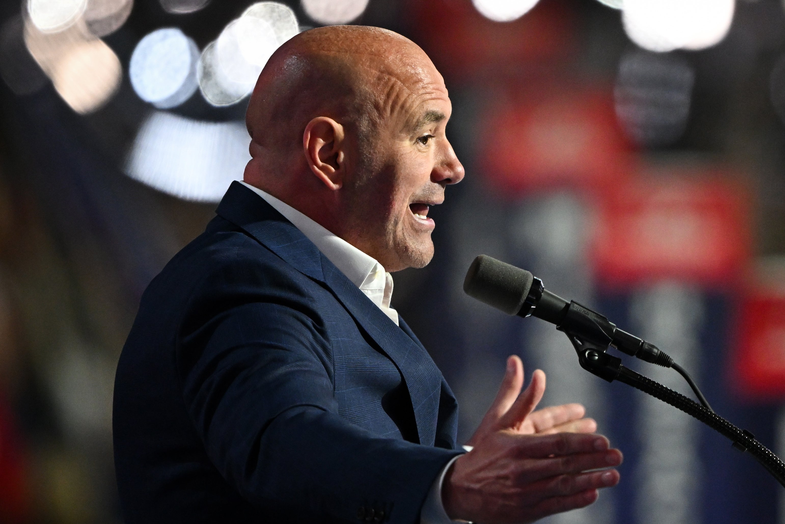 UFC president Dana White speaking at the 2024 Republican National Convention