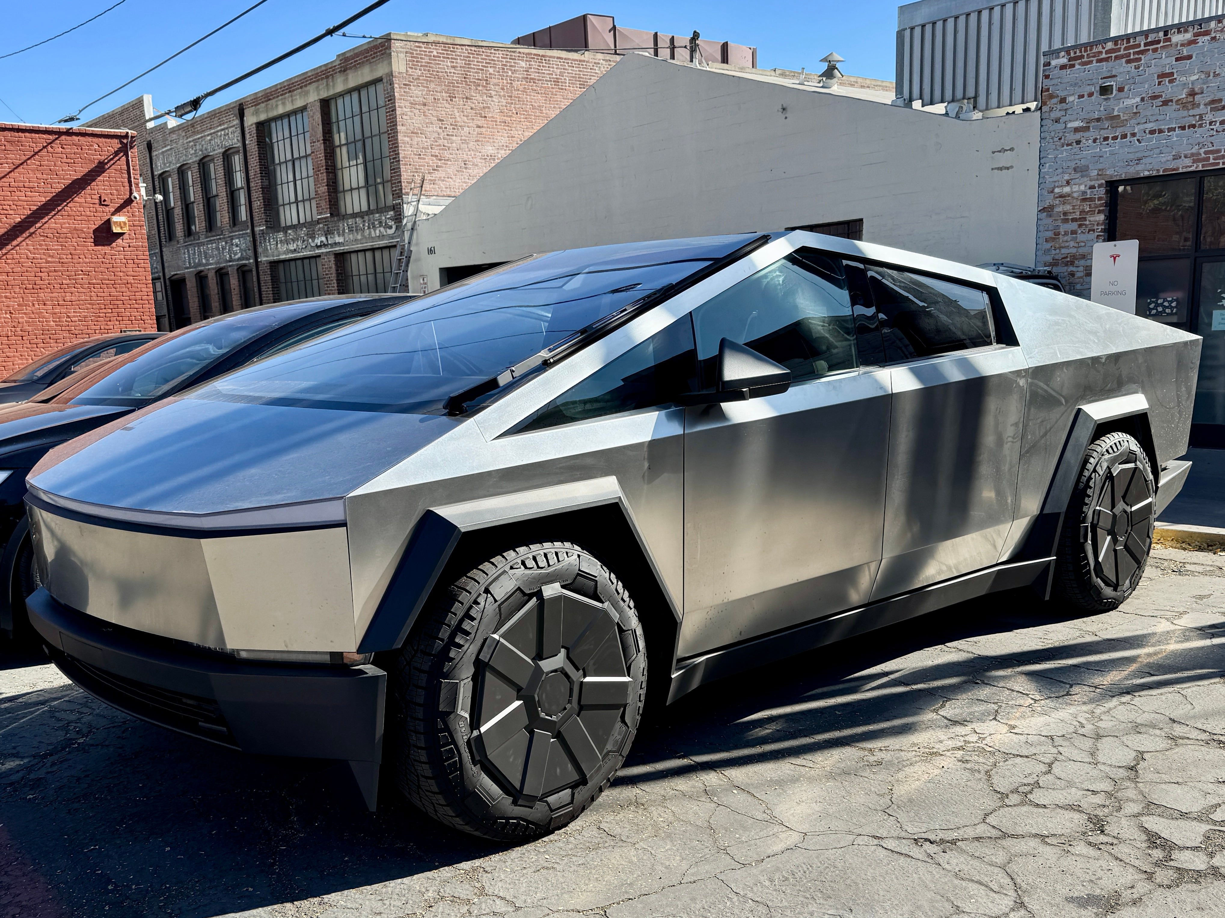 Tesla Cybertruck ready for our test drive in Pasadena