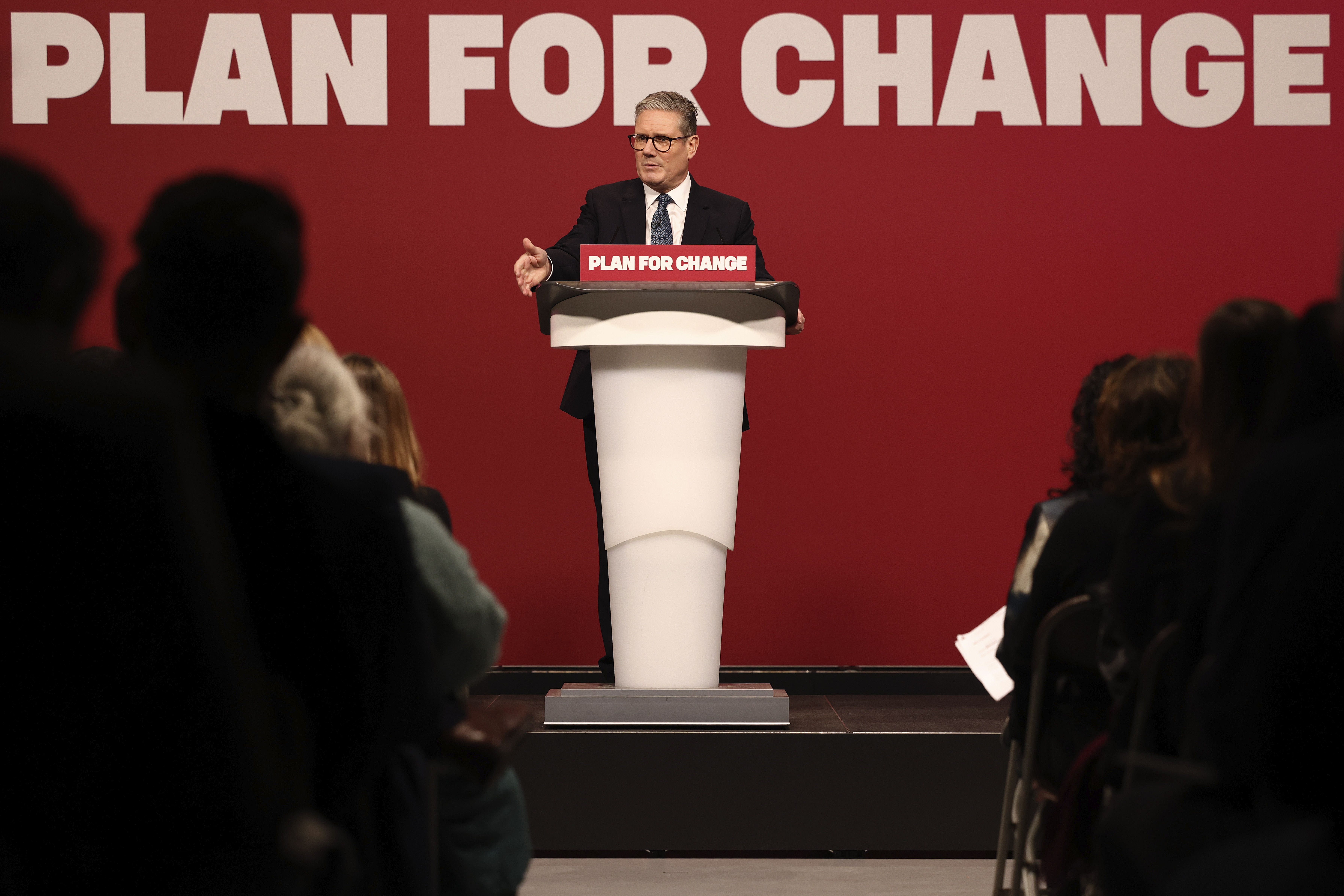 Prime Minister Sir Keir Starmer gives a speech in Buckinghamshire setting out his Government’s ‘plan for change’ (Darren Staples/PA)