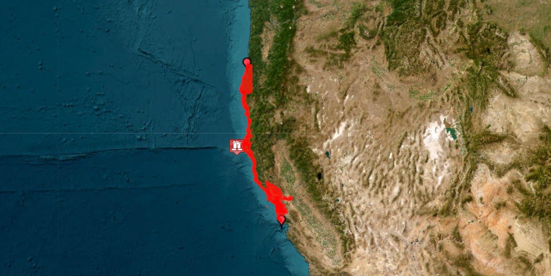 Areas of the California and Oregon coast were under a tsunami warning on Thursday, which has now lifted