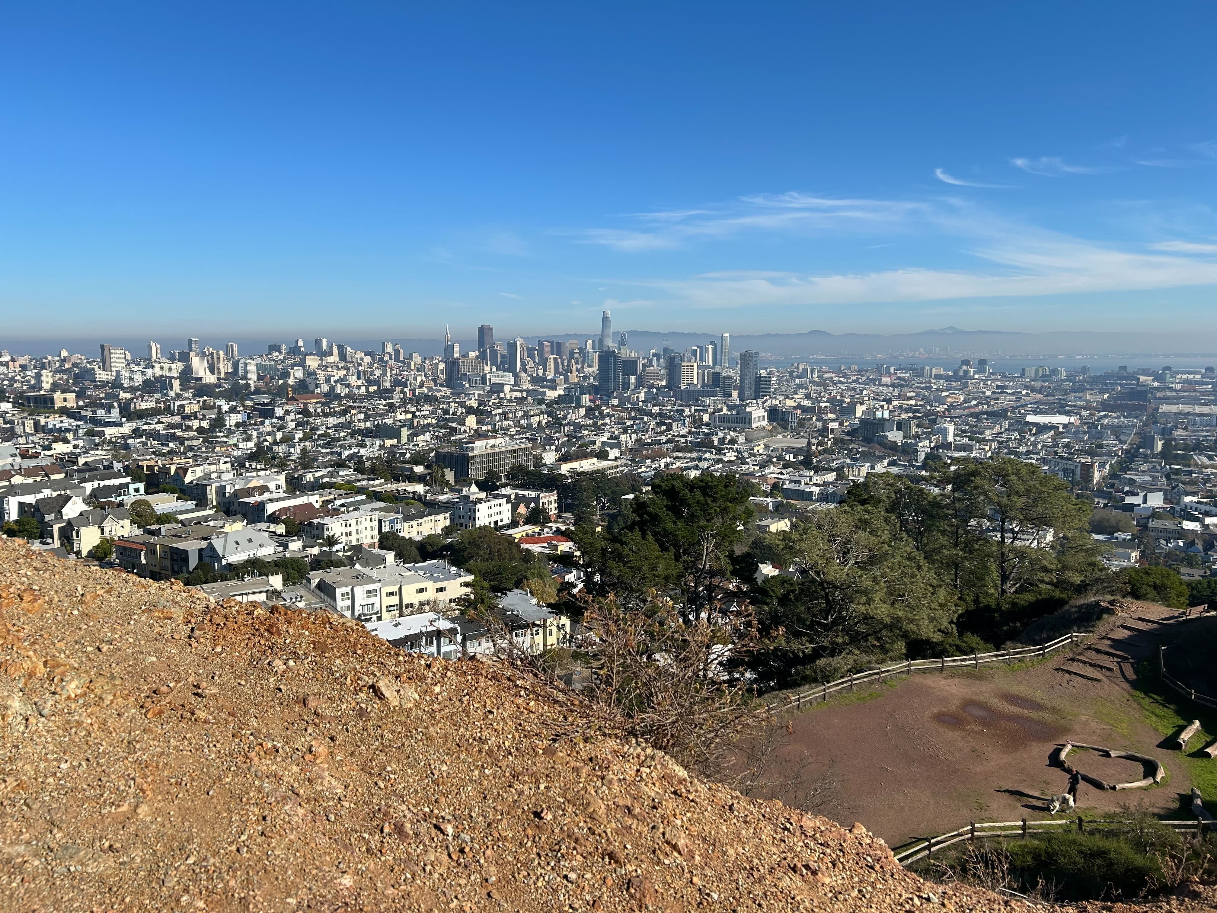 Silver’s view from Corona Heights Park on Monday