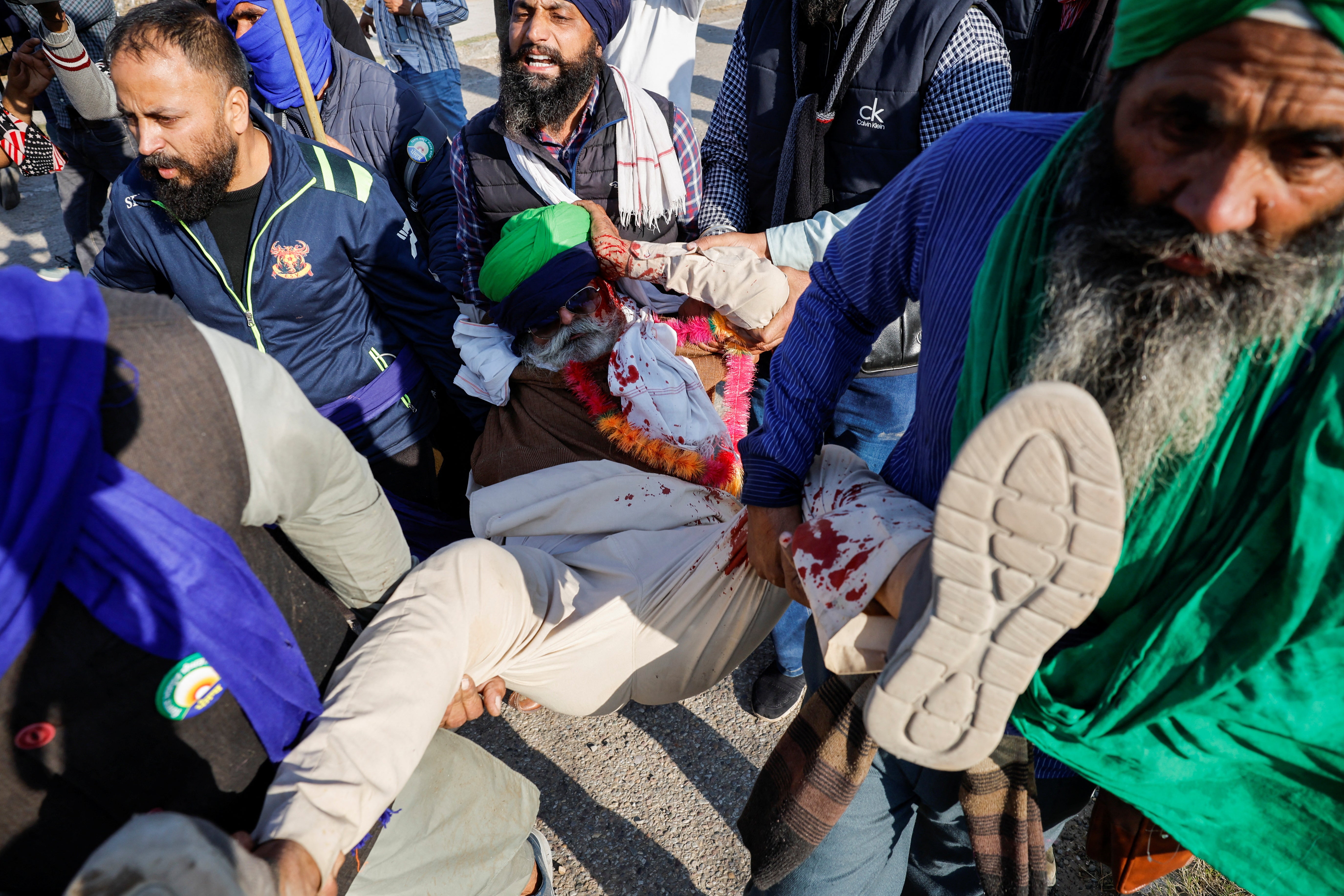 Farmers march towards New Delhi to press for better crop prices promised to them in 2021