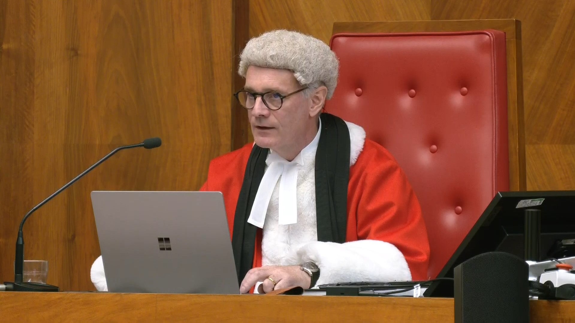 Judge Mr Justice Bright sentencing Xiao at Winchester Crown Court in Hampshire