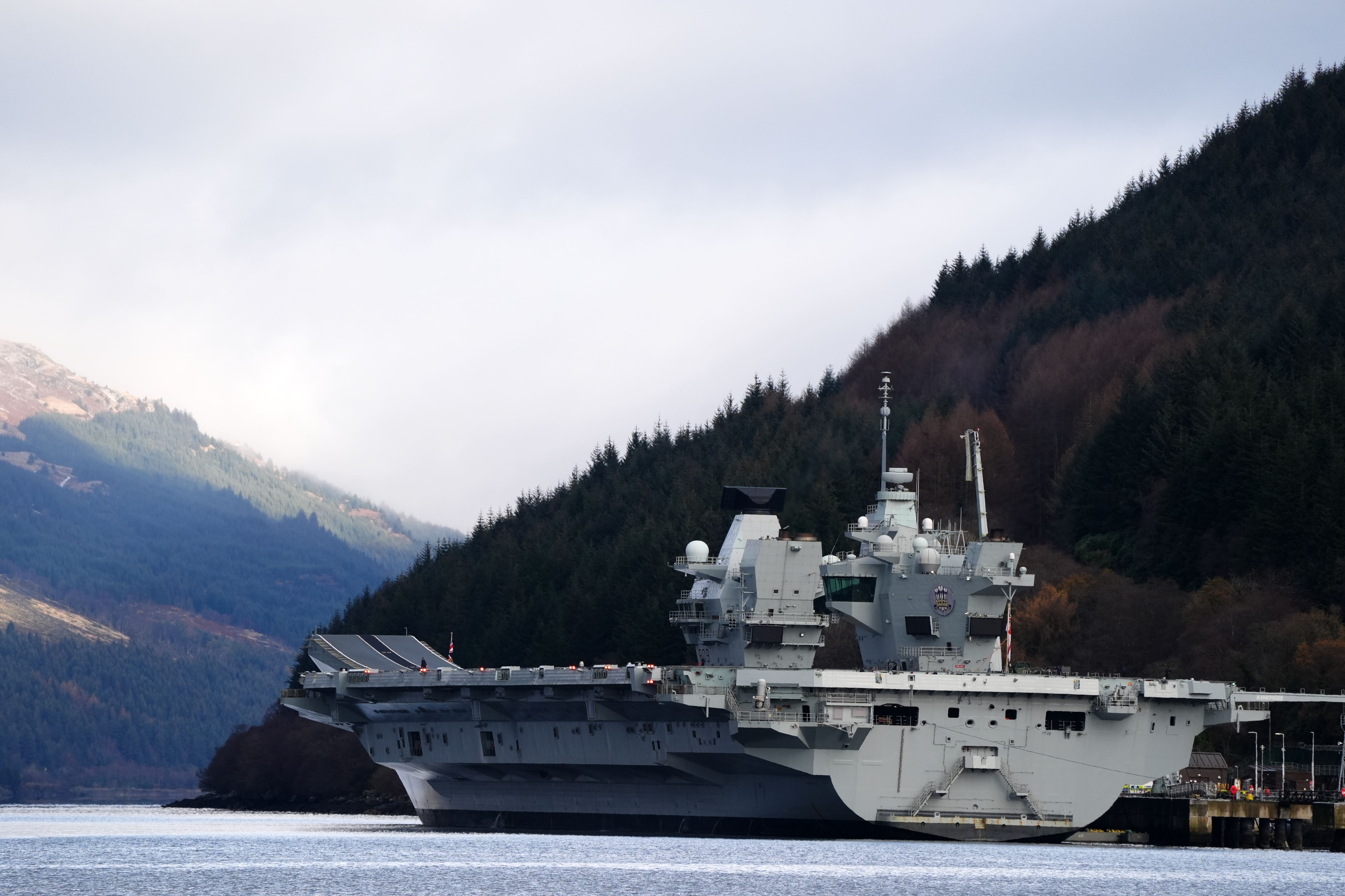 Royal Navy aircraft carrier HMS Prince of Wales (Andrew Milligan/PA)