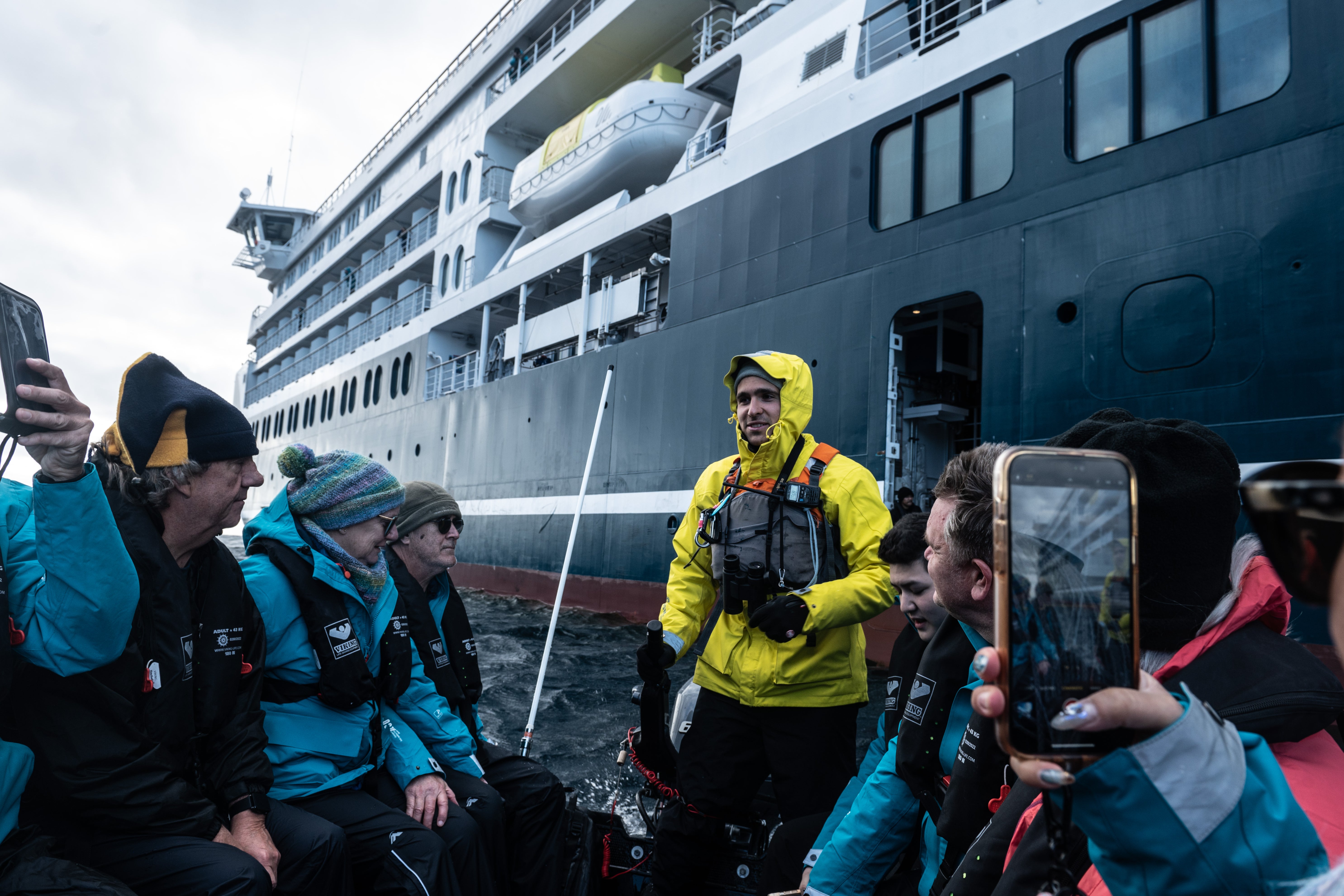 It’s a zodiac from the ship to reach Tristan da Cunha’s shore