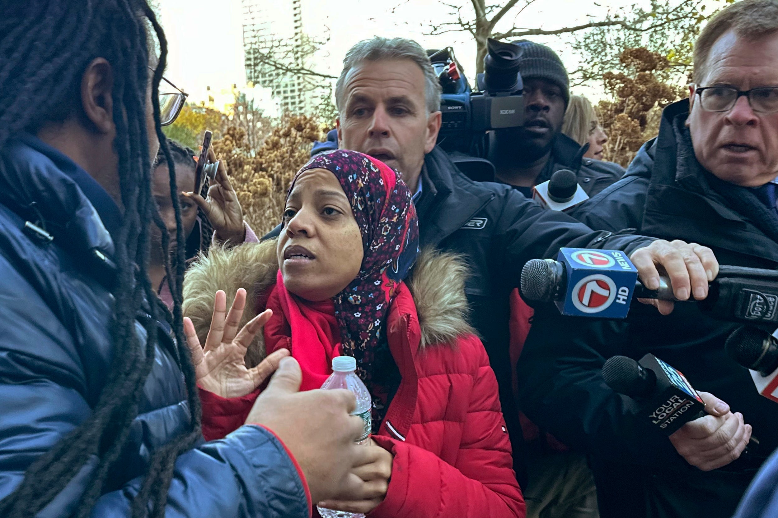 Boston City Council member Tania Fernandes Anderson leaves federal court in Boston after pleading not guilty to charges on December 6