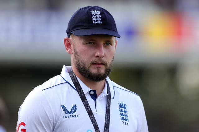 England’s Gus Atkinson (Ben Whitley/PA)