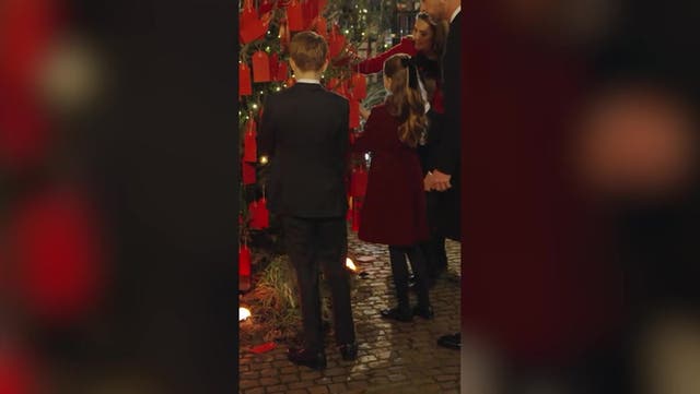 <p>Princess Kate shares heartwarming behind-the-scenes footage of George, Charlotte and Louis at Christmas carol service.</p>