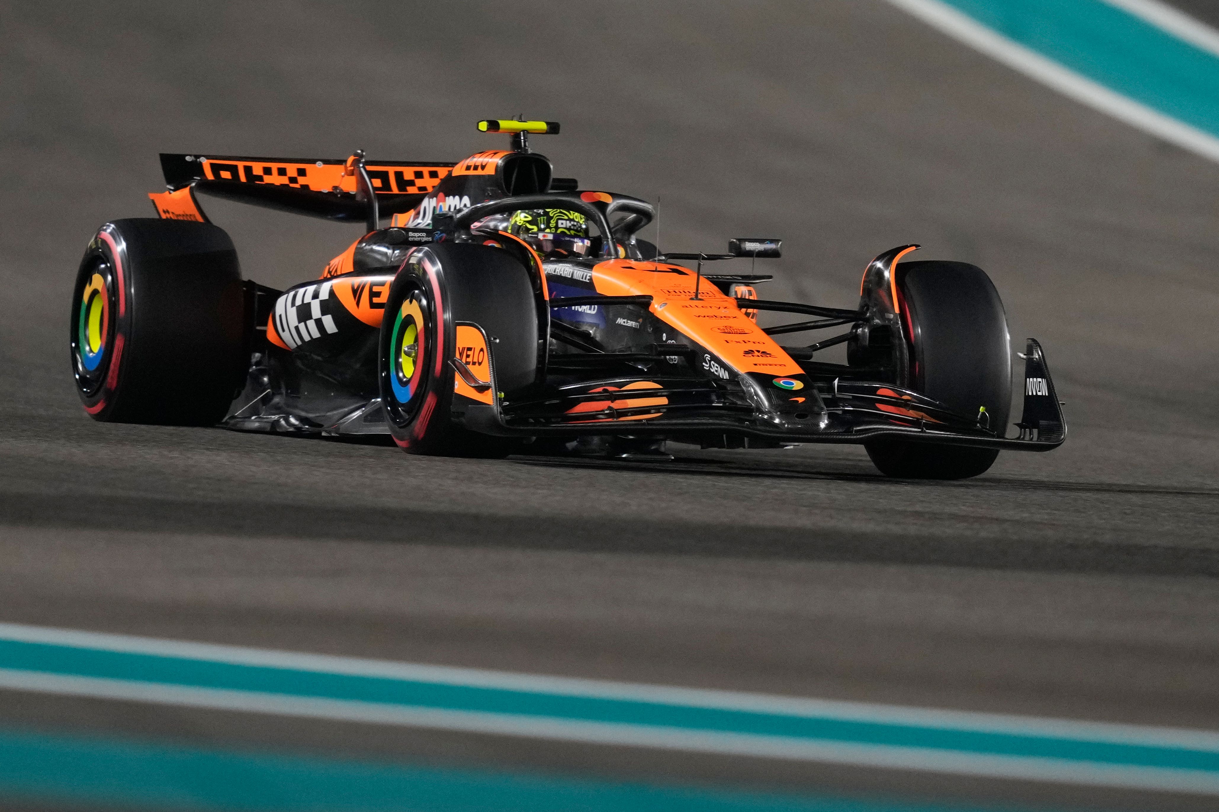 Lando Norris claimed pole in Abu Dhabi