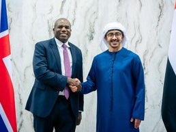 UK foreign secretary David Lammy meets his UAE counterpart Abdullah bin Zayed Al Nahyan during a September trip to the Gulf state