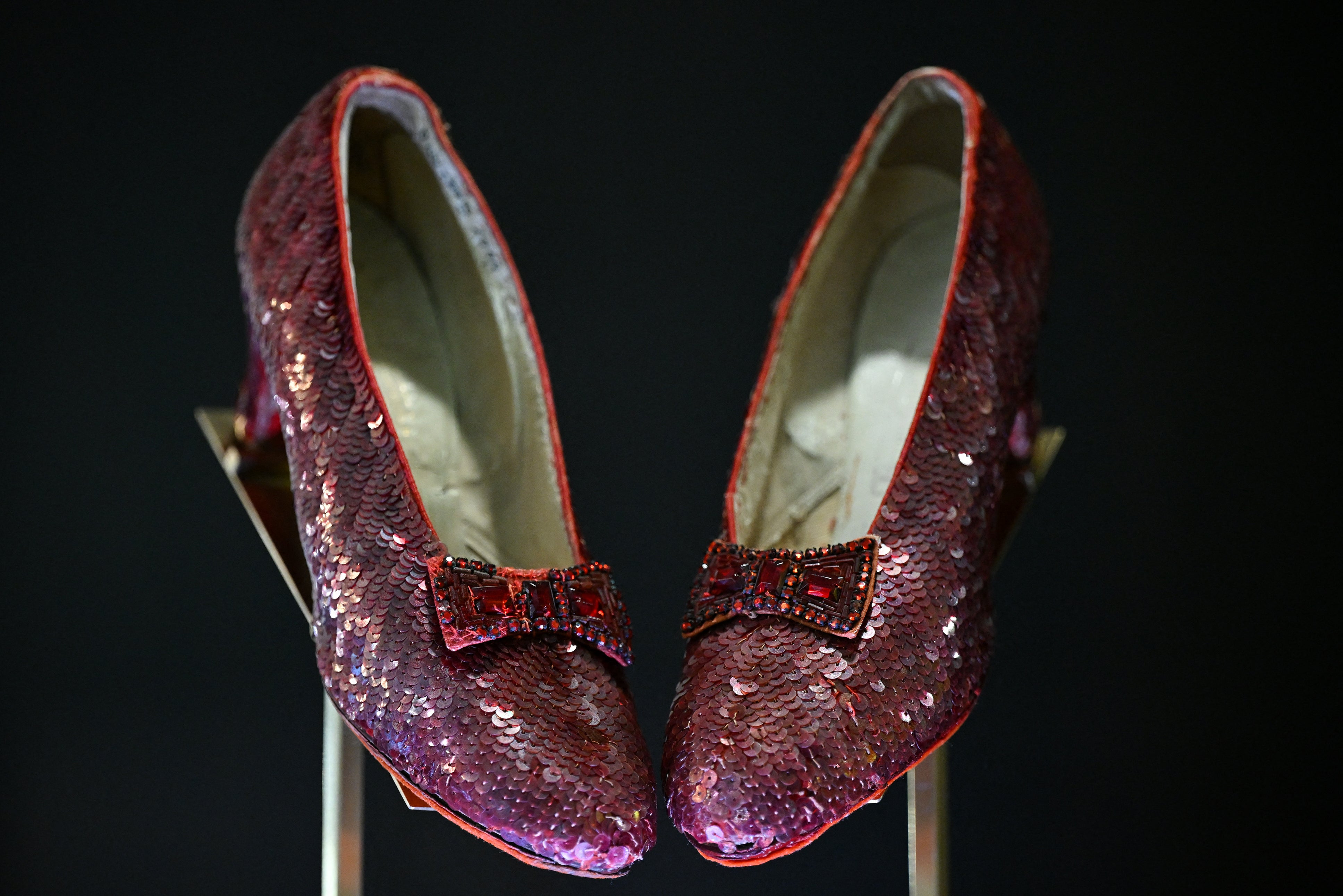 The ruby slippers worn by Judy Garland in ‘The Wizard of Oz'