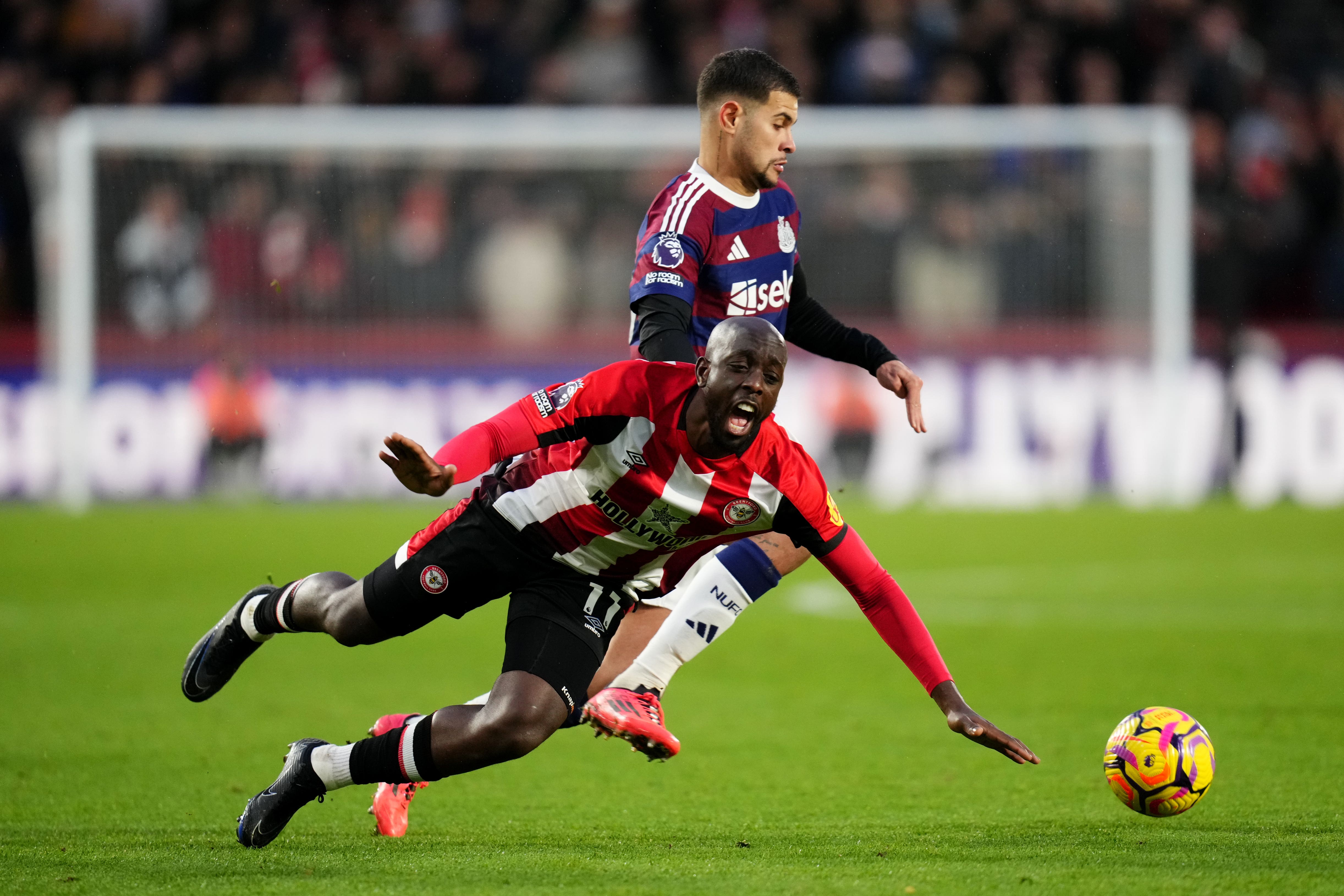 Bruno Guimaraes was part of the Newcastle side beaten by Brentford (John Walton/PA)