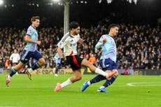 Arsenal’s title hopes hit as Fulham hold Gunners to Craven Cottage draw