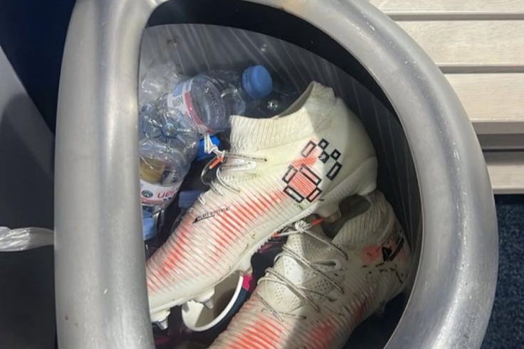 Marc Cucurella’s Instagram post showing his boots in a bin