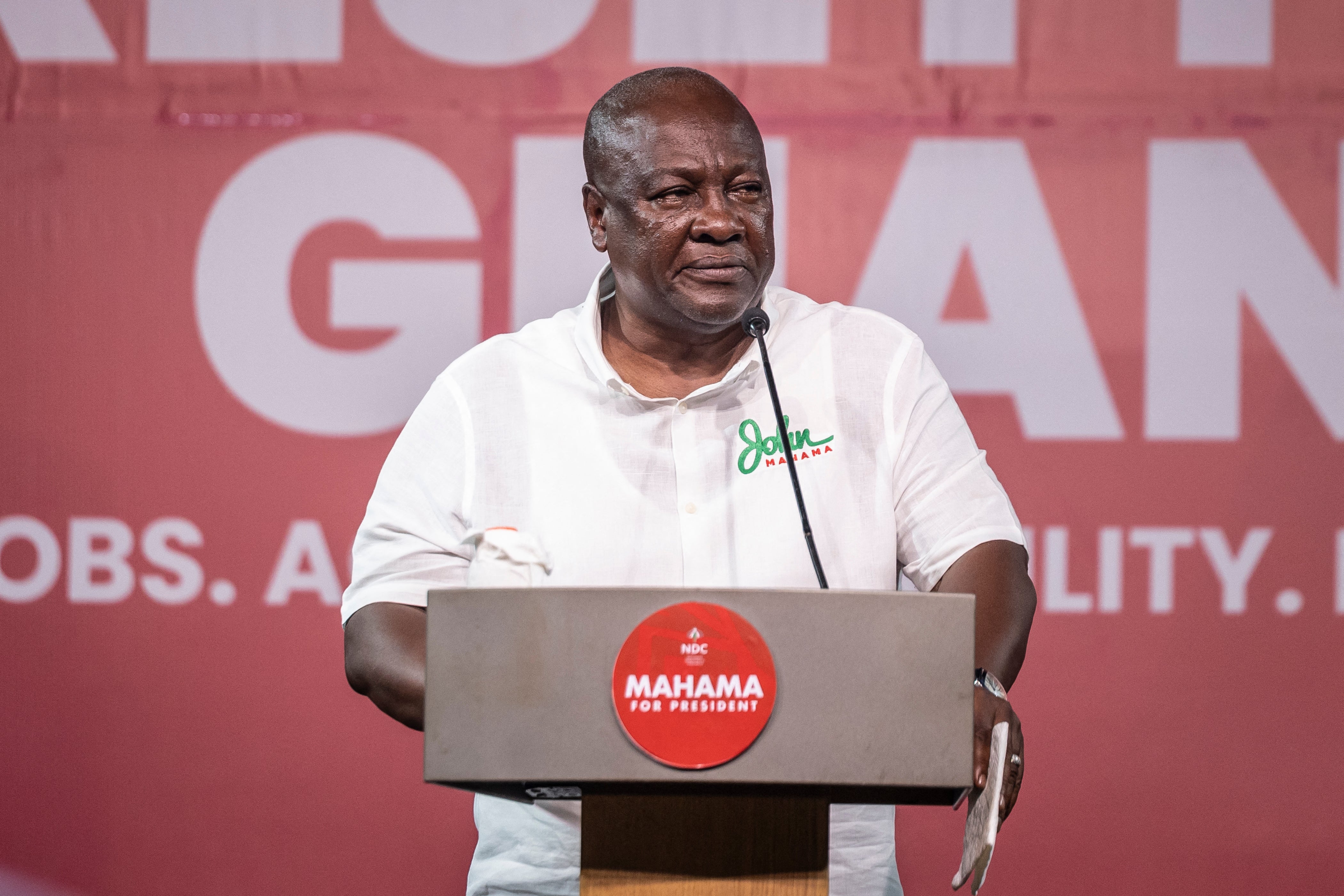 Former Ghana President and presidential candidate of the National Democratic Congress (NDC) party, John Mahama