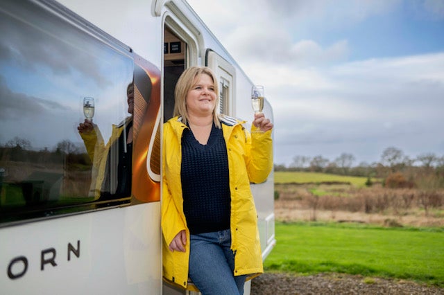 A mother-of-two is planning to buy a caravan and embark on a trip to Wales after winning the £110k EuroMillions jackpot when her son reminded to her to buy a last minute ticket.