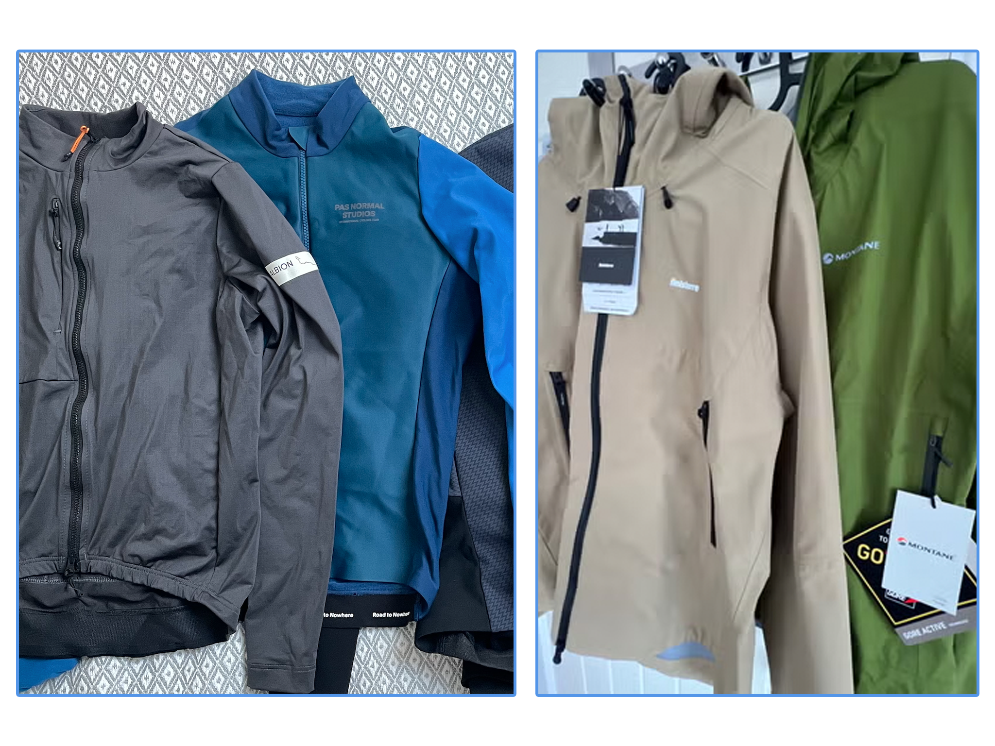 A selection of the waterproof jackets we tested for this review