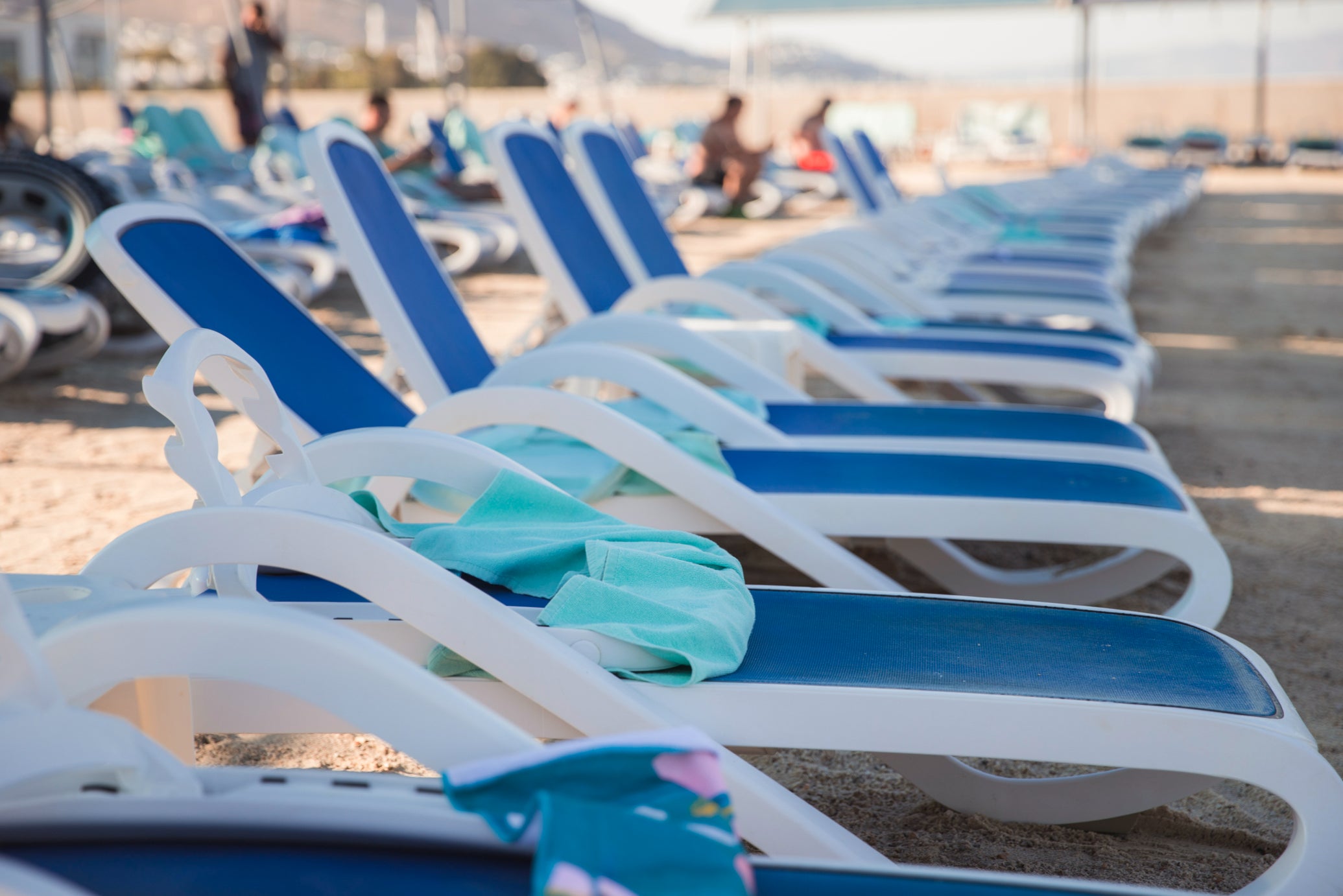 The damaged loungers may take up to a month to replace