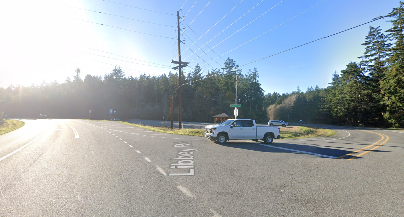 Grace Horn, veered off the road along Highway 20 by Libbey Road (pictured) around 3 a.m. on December 2