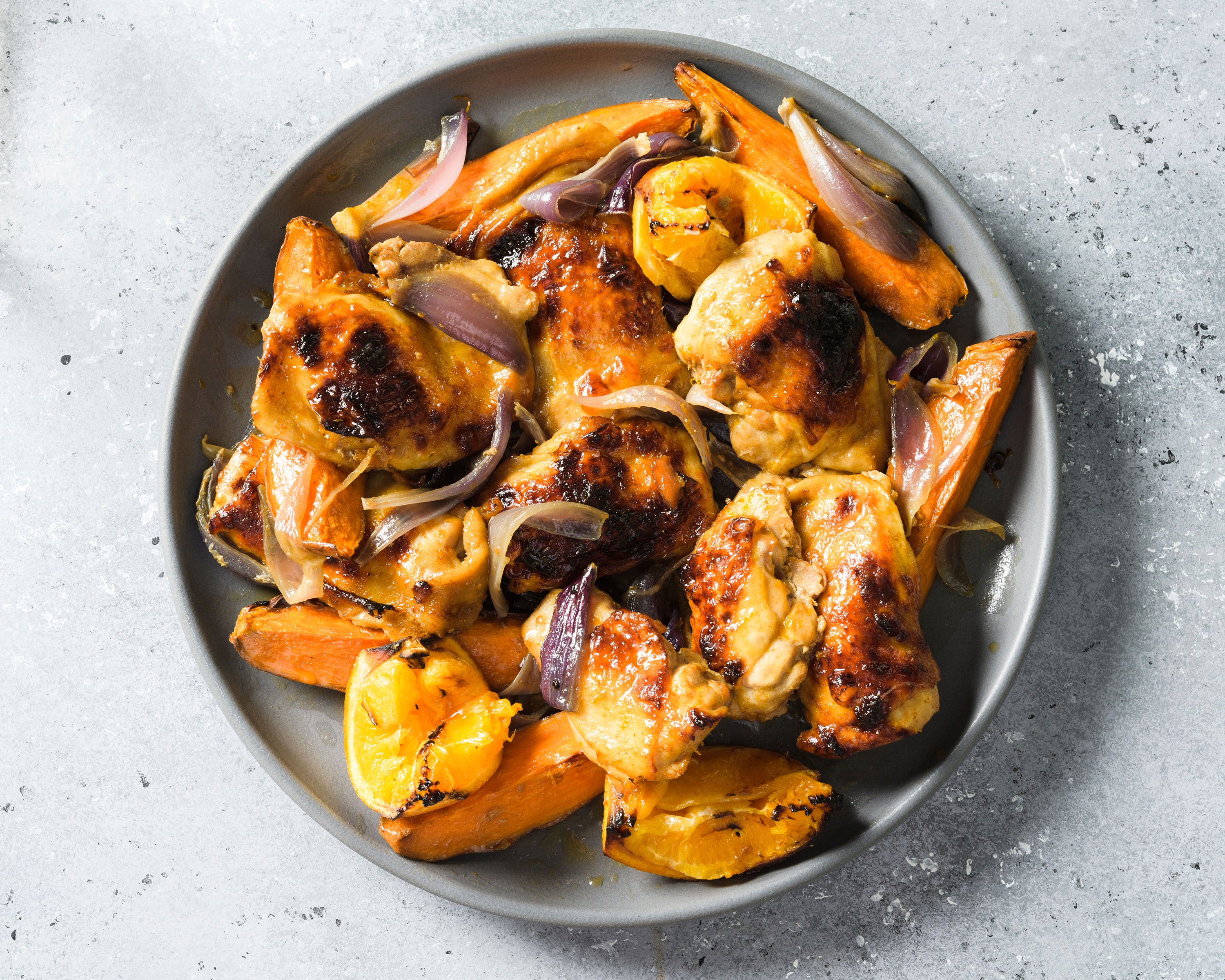 Food-MilkStreet-Smoky Chicken Sweet Potato Traybake