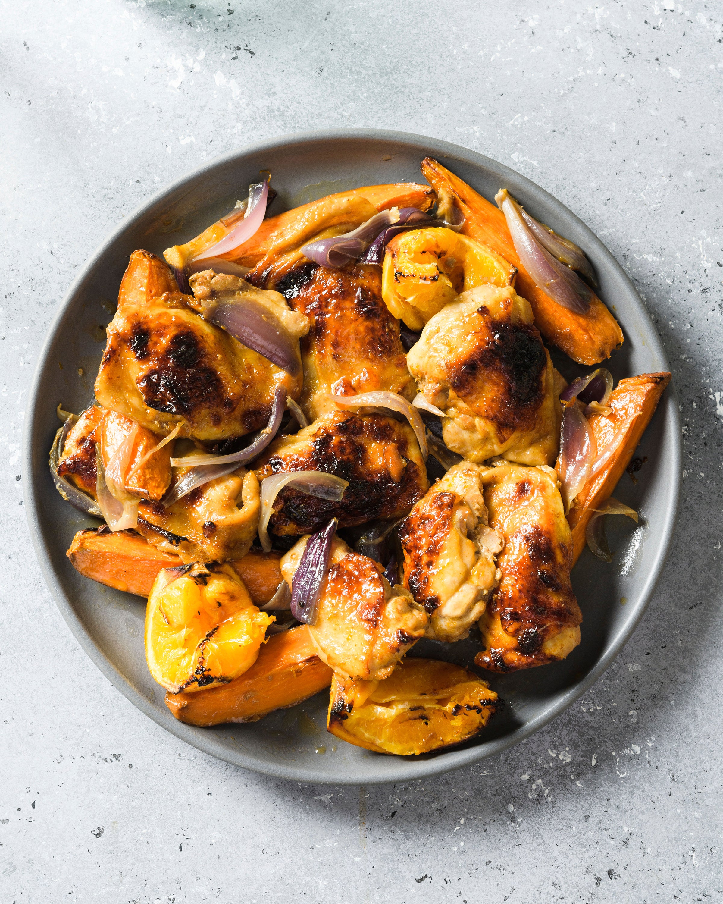 Food-MilkStreet-Smoky Chicken Sweet Potato Traybake