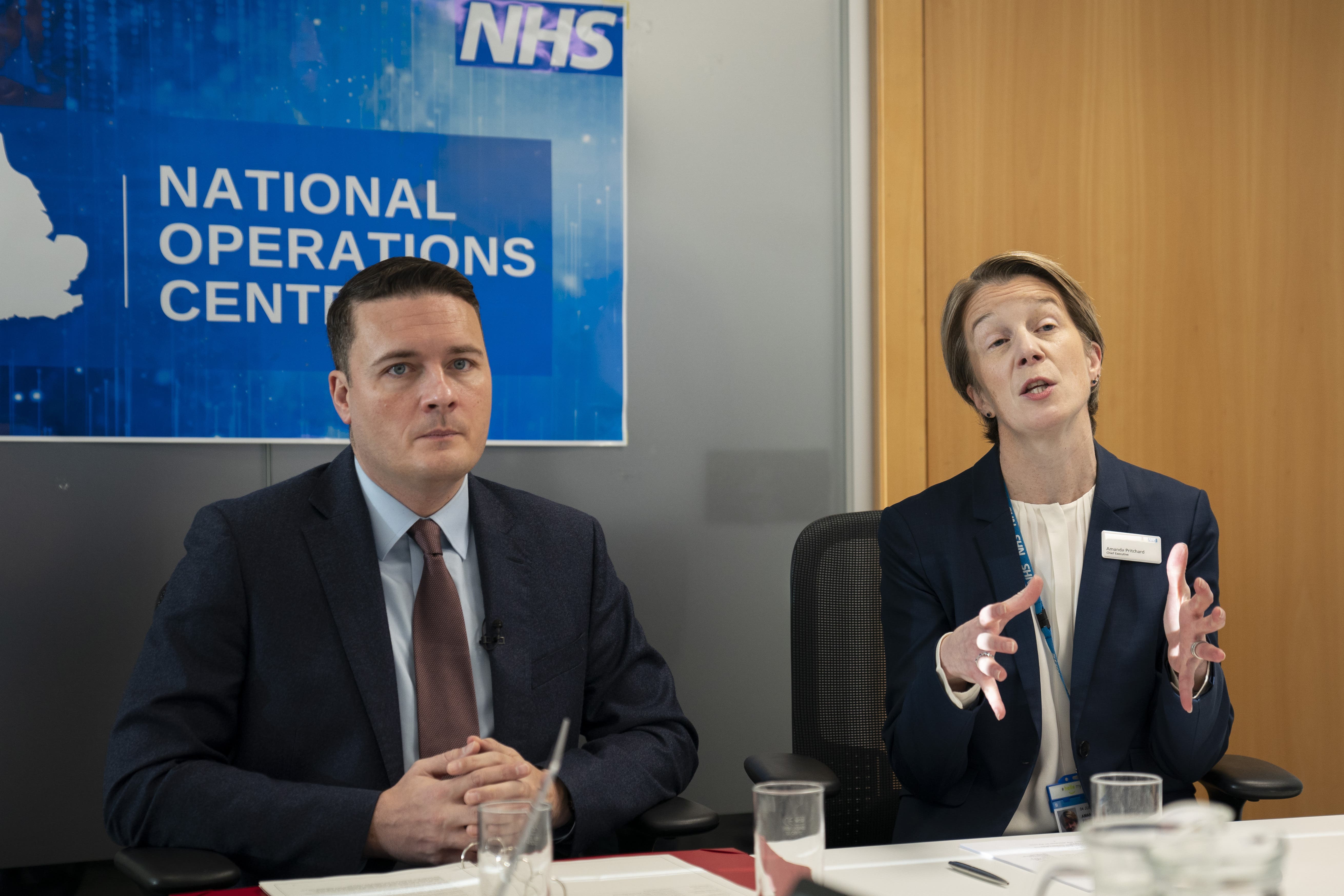 Health Secretary Wes Streeting met NHS boss Amanda Pritchard