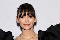 Nina Dobrev’s Vampire Diaries co-stars rush to save her from falling stage backdrop