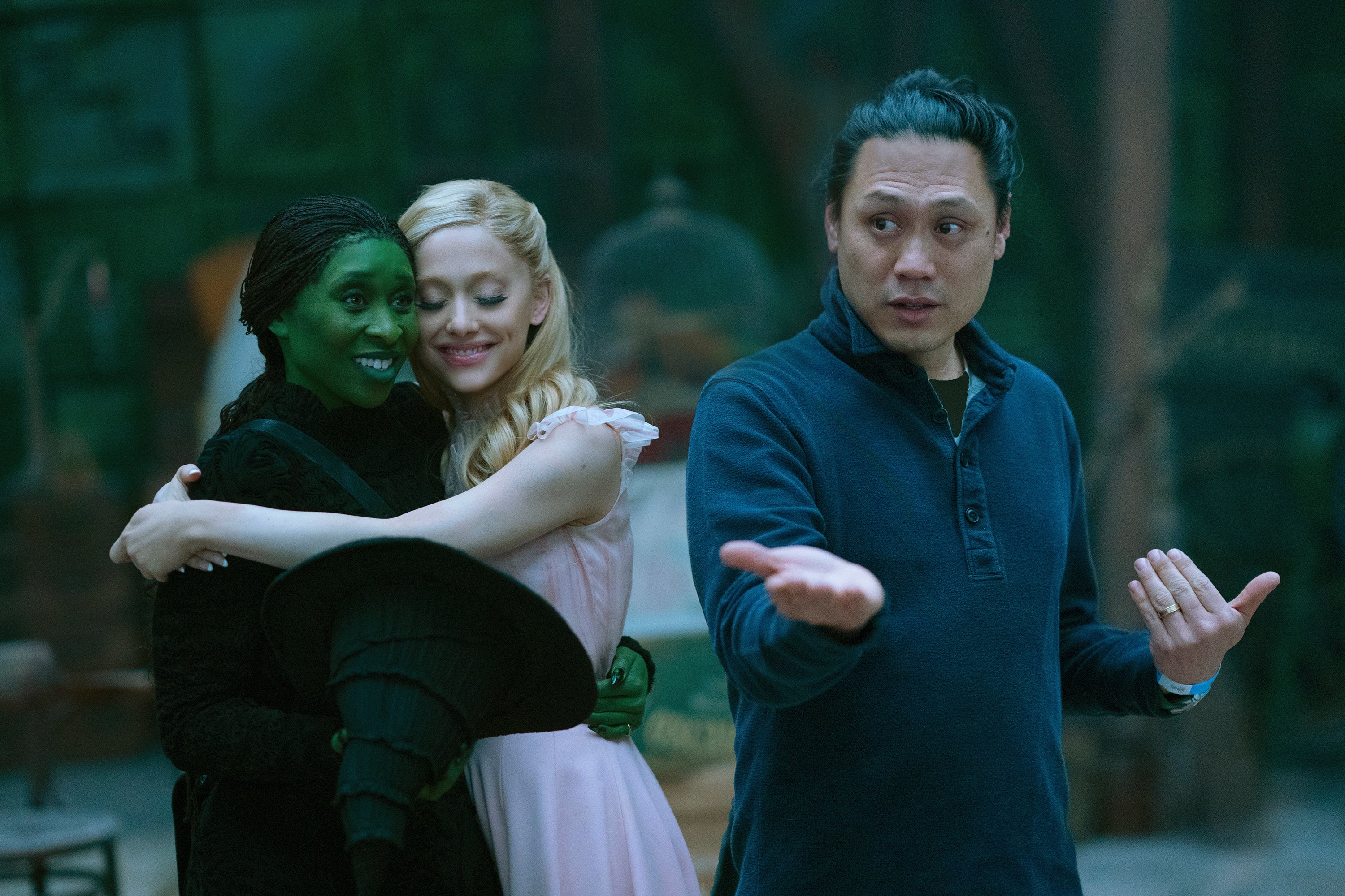 John M. Chu on ‘Wicked’ set with Ariana Grande and Cynthia Erivo