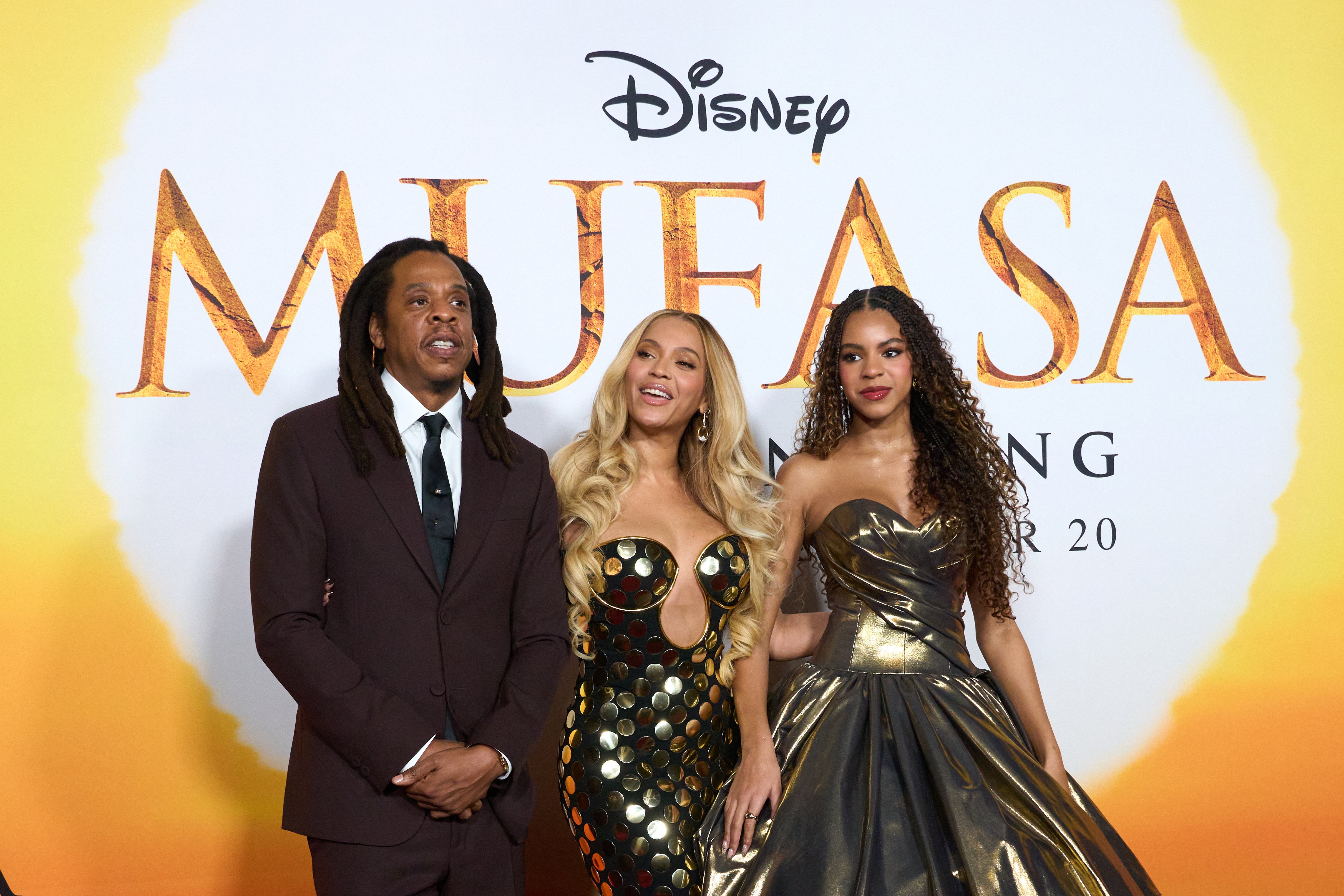 Jay-Z, Beyonce, and Blue Ivy at the Mufasa: The Lion King premiere