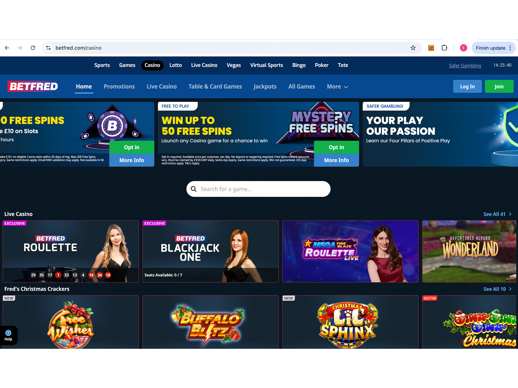 Betfred provides plenty of chances for free spins