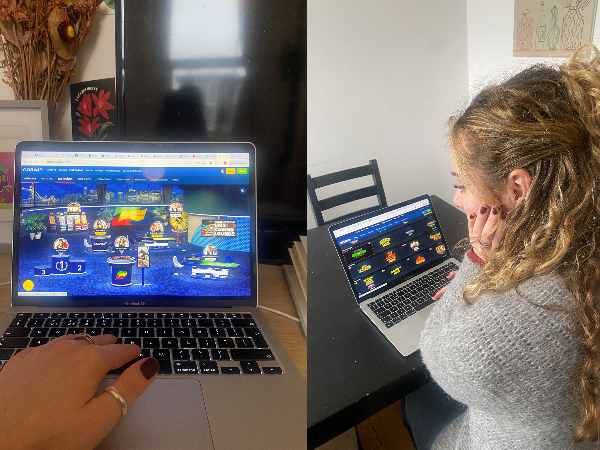 Our writer Ella in action reviewing the best online slot machines