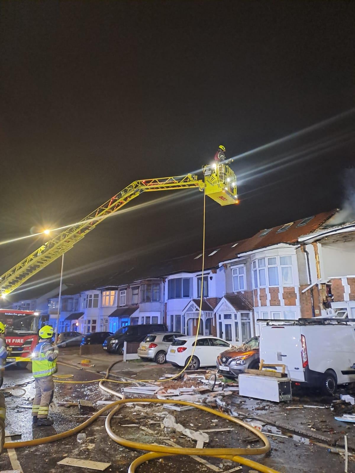 60 firefighters tackled the blaze with eight fire crews