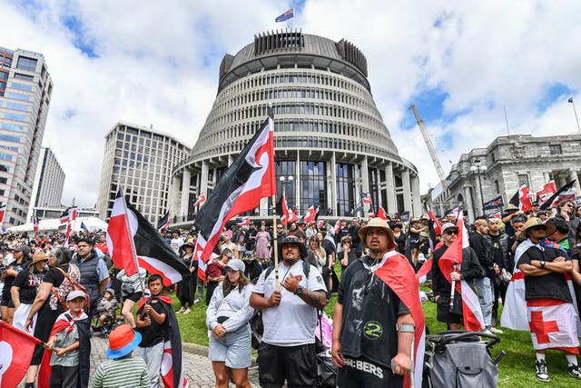 <p>File. Indigenous Maori ‘haka' chants rang out across New Zealand’s capital on 19 November as thousands rallied against a conservative proposal accused of stoking racial divisions</p>