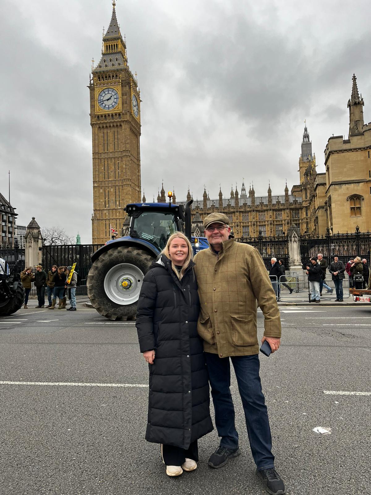 Edward Ford and his daughter Harriet travelled from Dorkin in Surrey to attend the protest