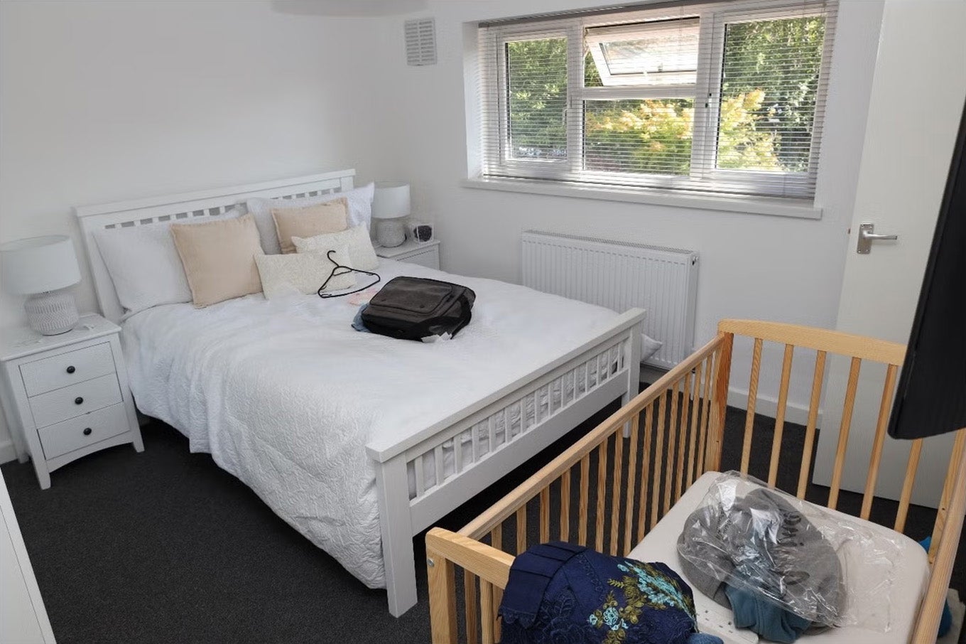 An immaculate bedroom at the family home after Urfan Sharif and Beinash Batool fled to Pakistan