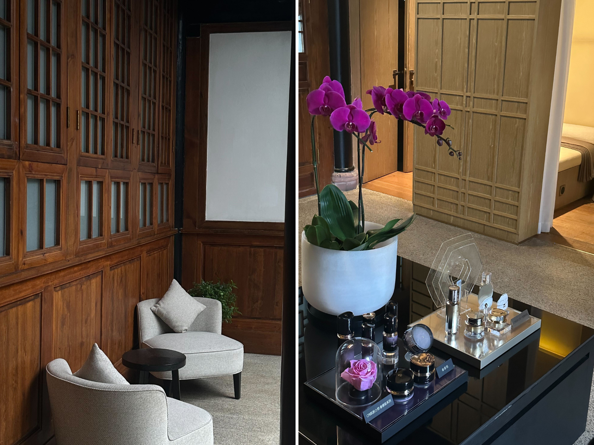 The tranquil spa and courtyard is a lovely spot for a cup of tea