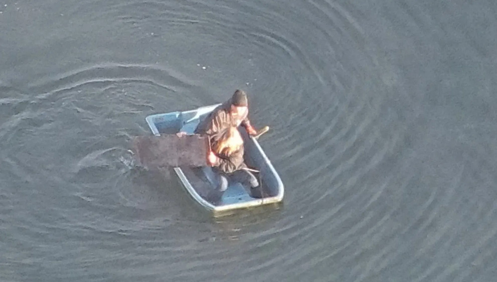 The duo stole a small boat after their attempts to escape using a car and on food failed.