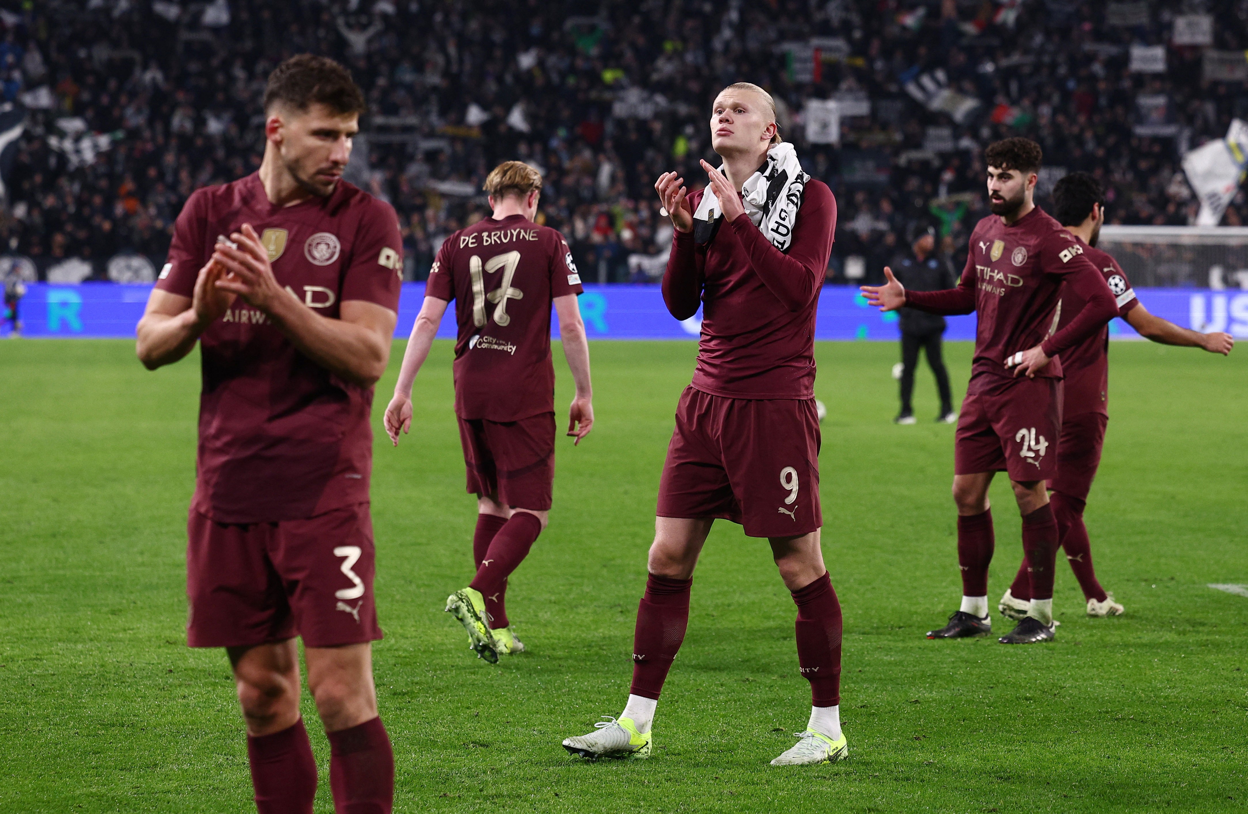 City’s defeat in Turin was their seventh in 10 games and leaves them one point away from dropping out of the European top-flight