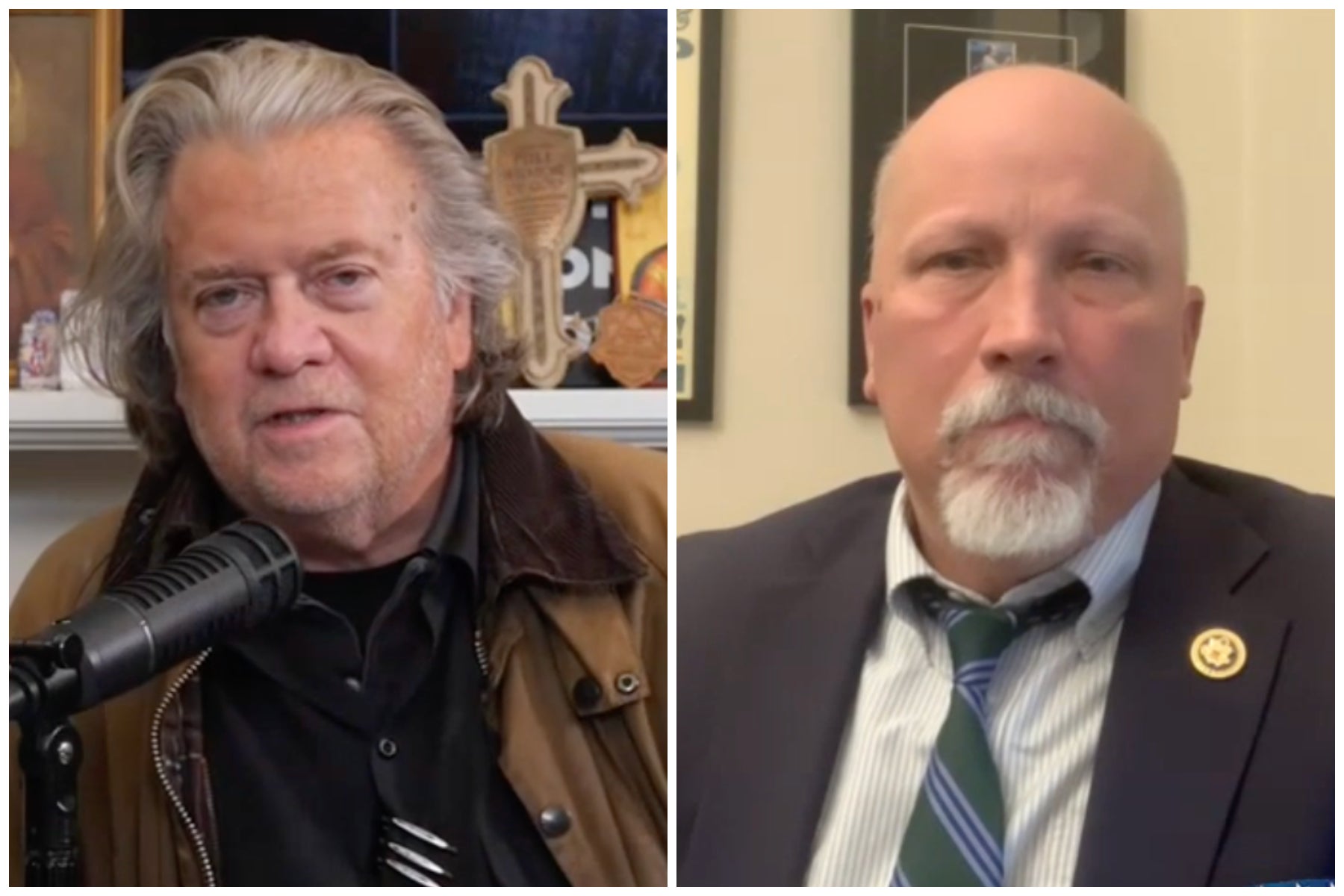 Steve Bannon, a Trump ally, complained to congressman Chip Roy that Congress would vote to give the wealthy and corporations tax cuts