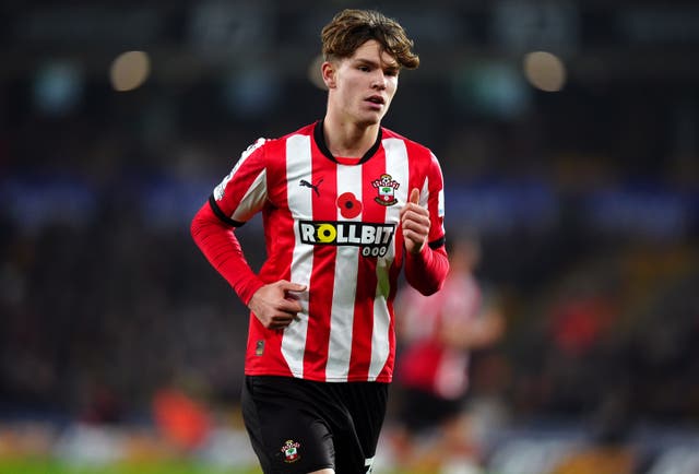 <p>Southampton winger Tyler Dibling is an Everton target</p>