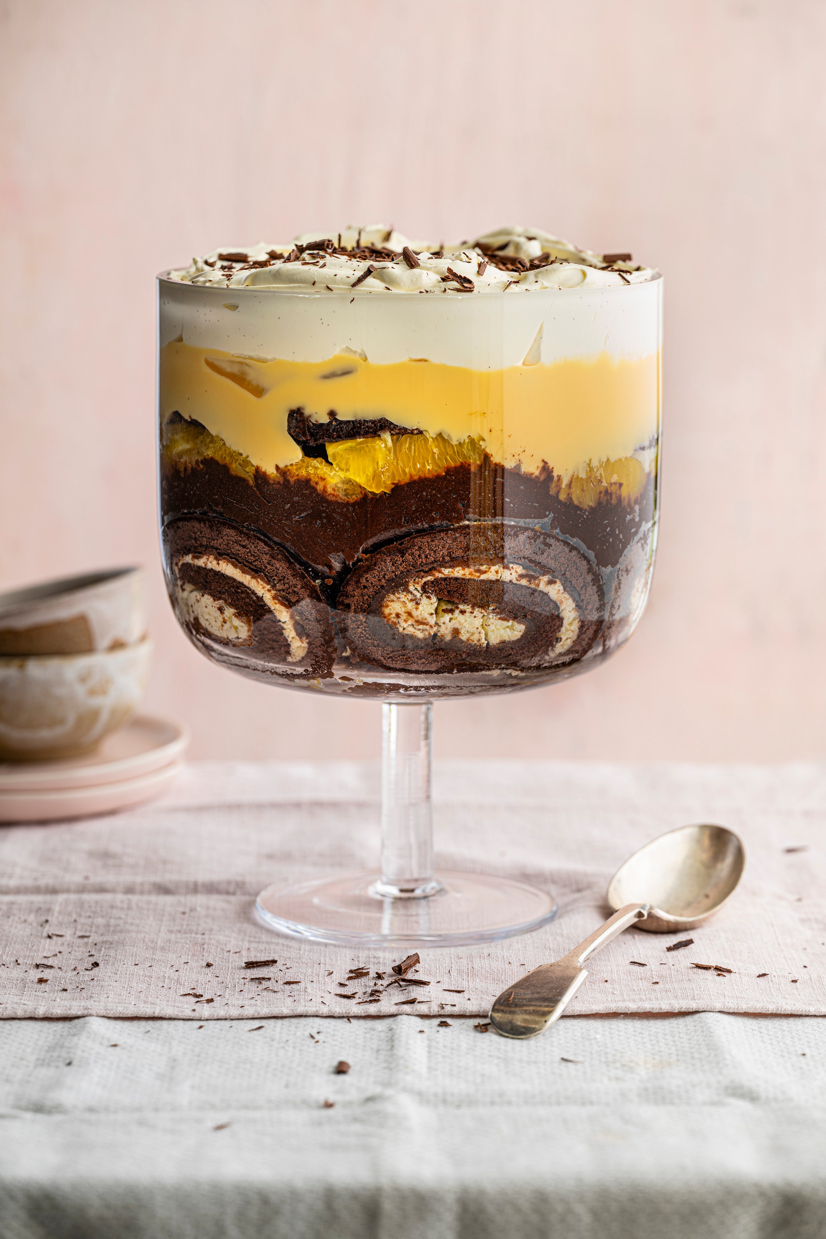 Prue Leith’s nostalgic take on trifle, bringing leftover treats back to life with bold chocolate and citrus notes
